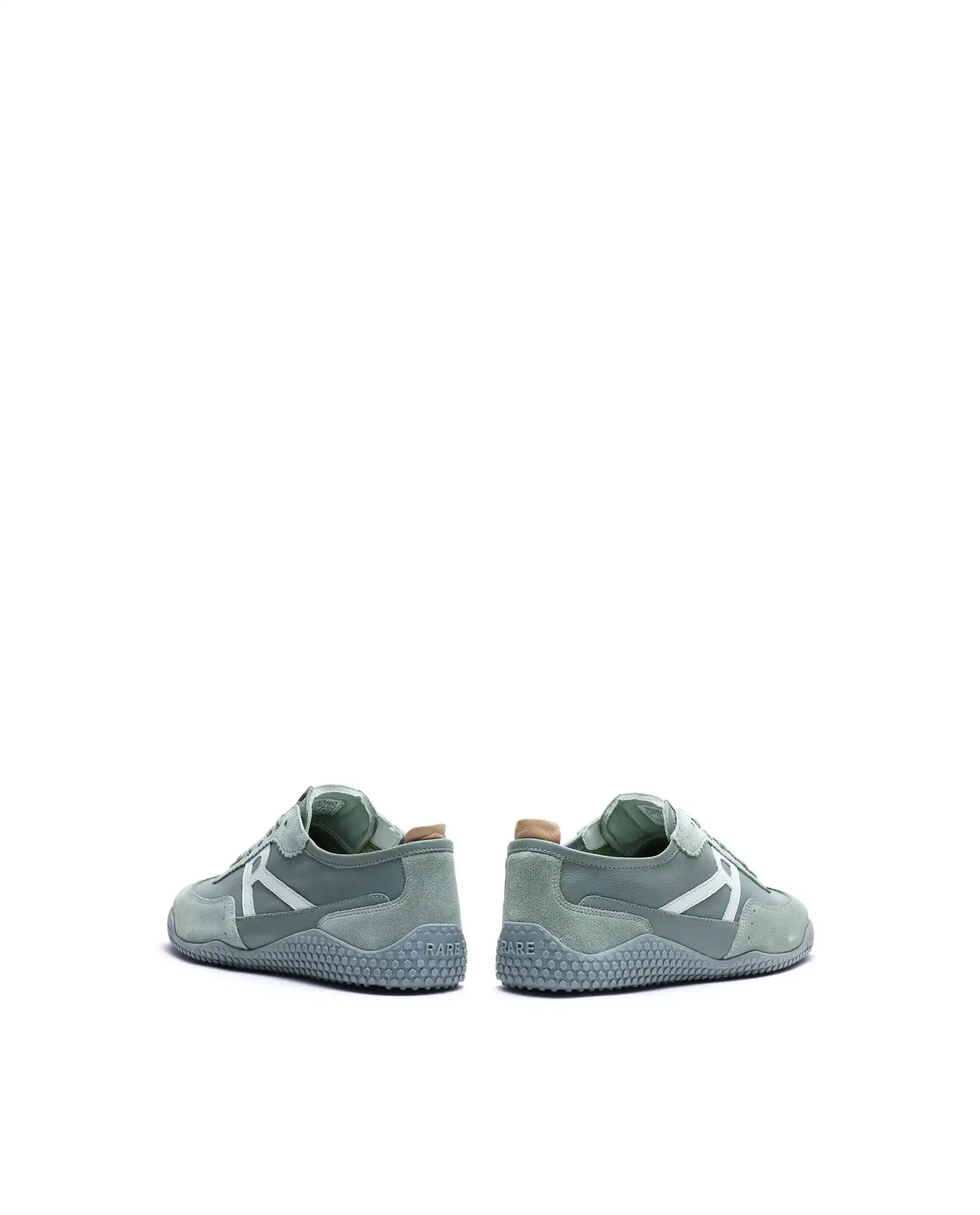 Rare Rabbit Men's Membo Light Sage Leather Fabric Sneaker