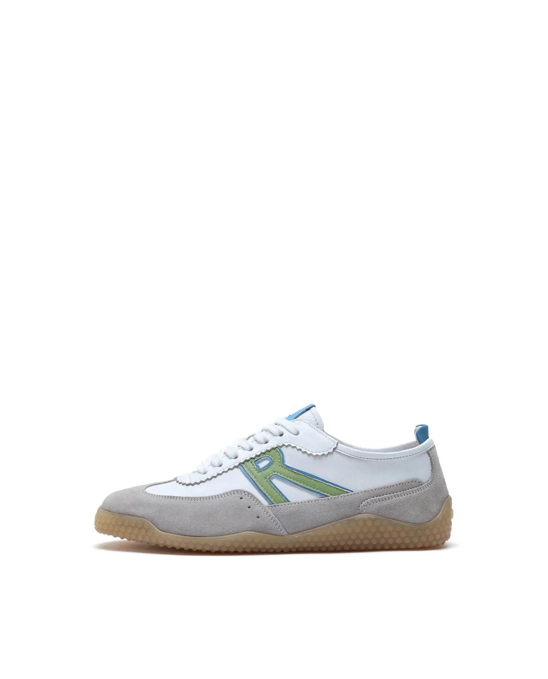 Rare Rabbit Men's Membo White Leather Fabric Sneaker