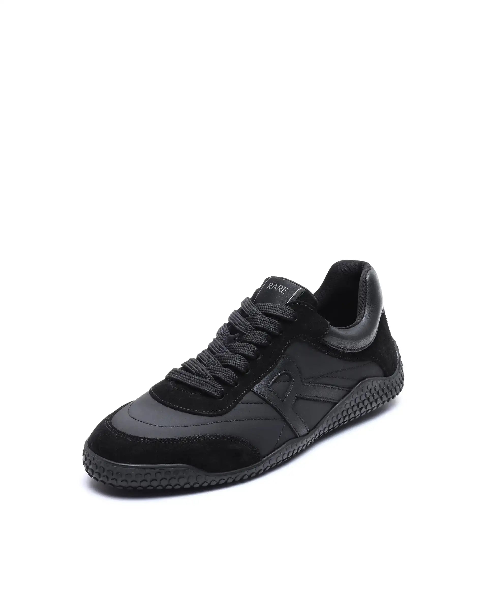 Rare Rabbit Men's Membo P6 Black Suede Sneaker