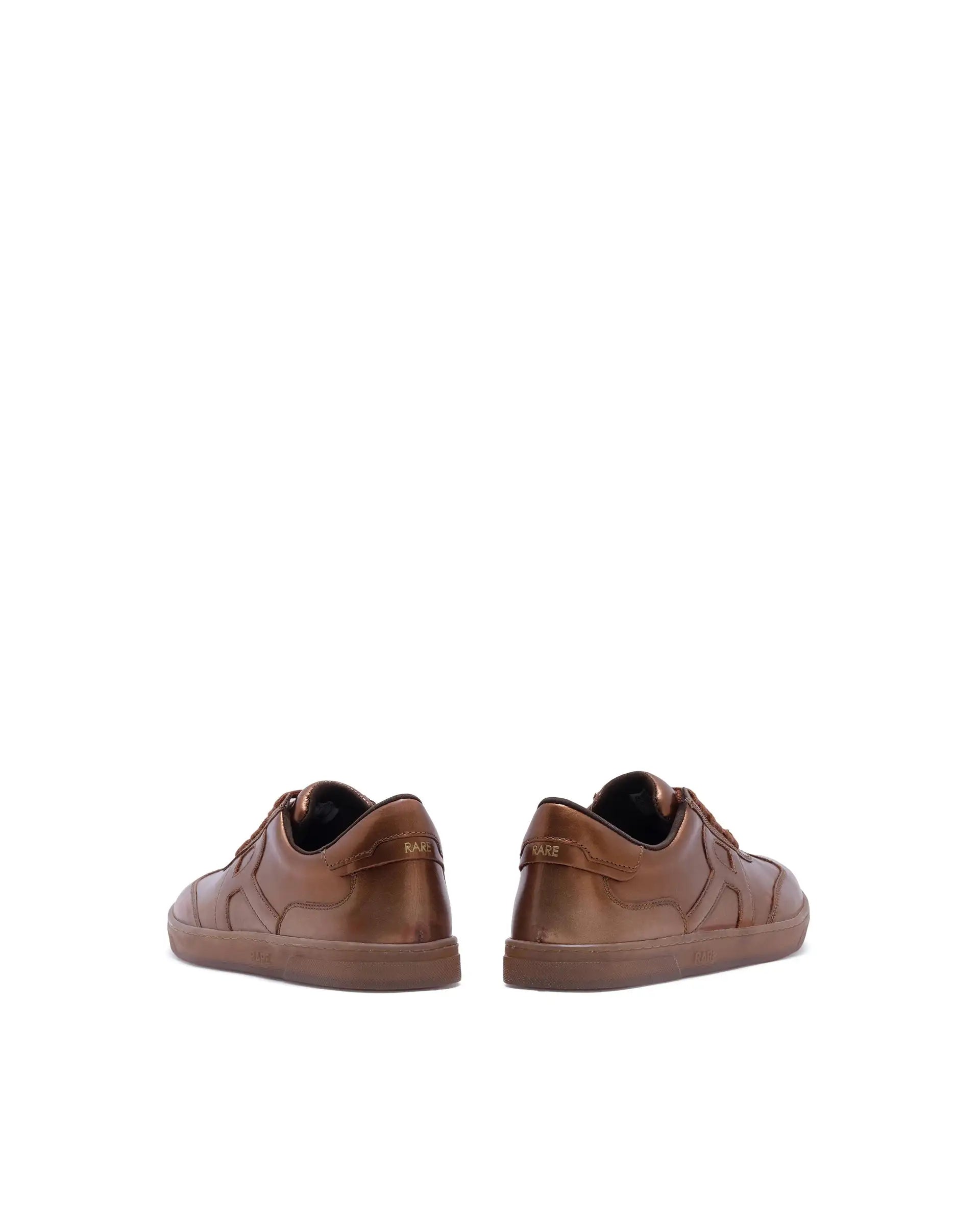 Rare Rabbit Men Mercure Metallic Copper Lace-Up Closure Shoes