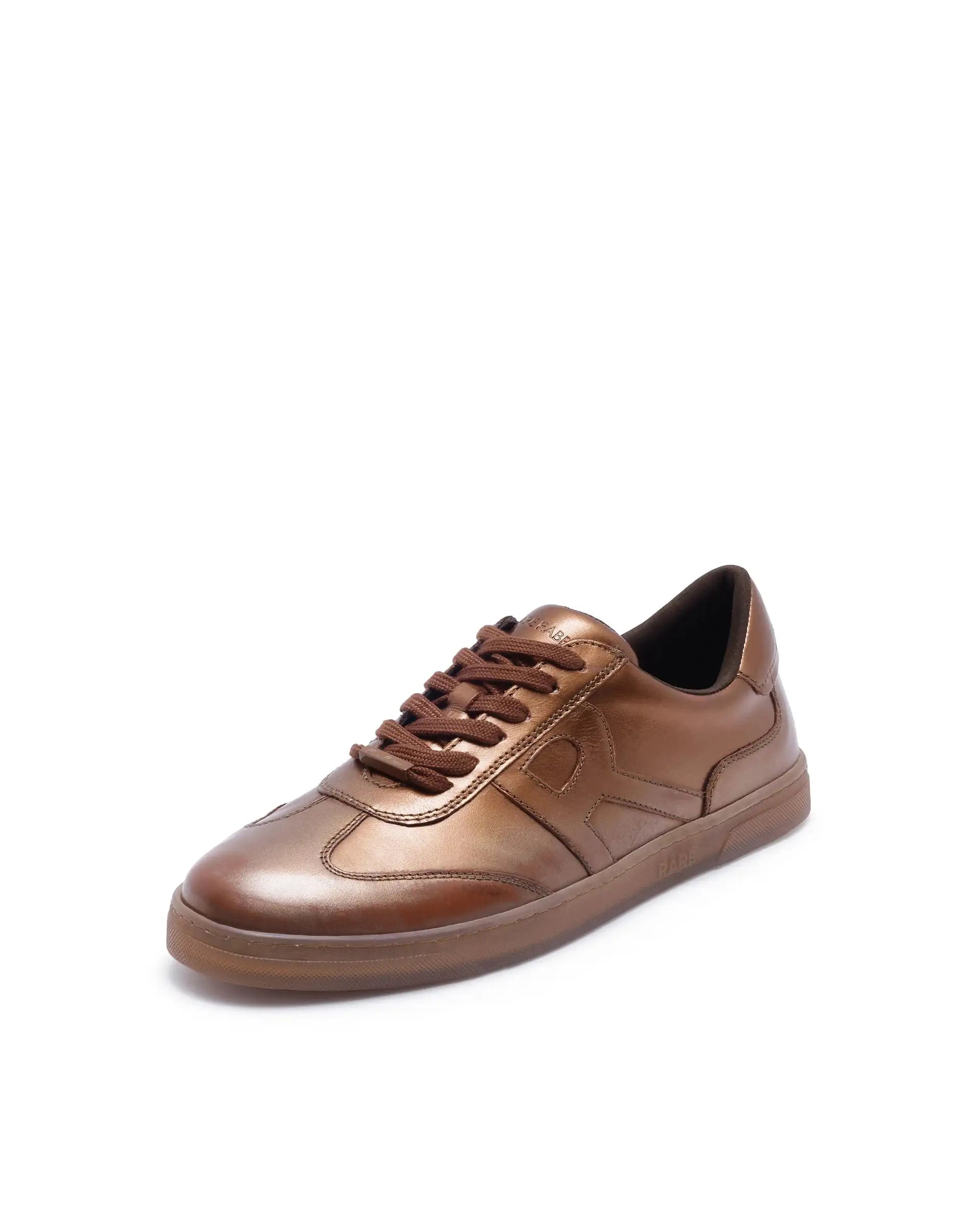 Rare Rabbit Men Mercure Metallic Copper Lace-Up Closure Shoes