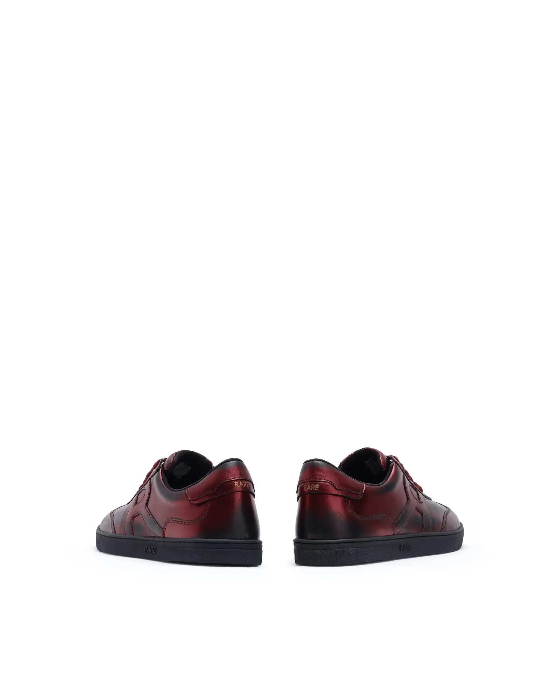 Rare Rabbit Men Mercure Metallic Red Lace-Up Closure Shoes