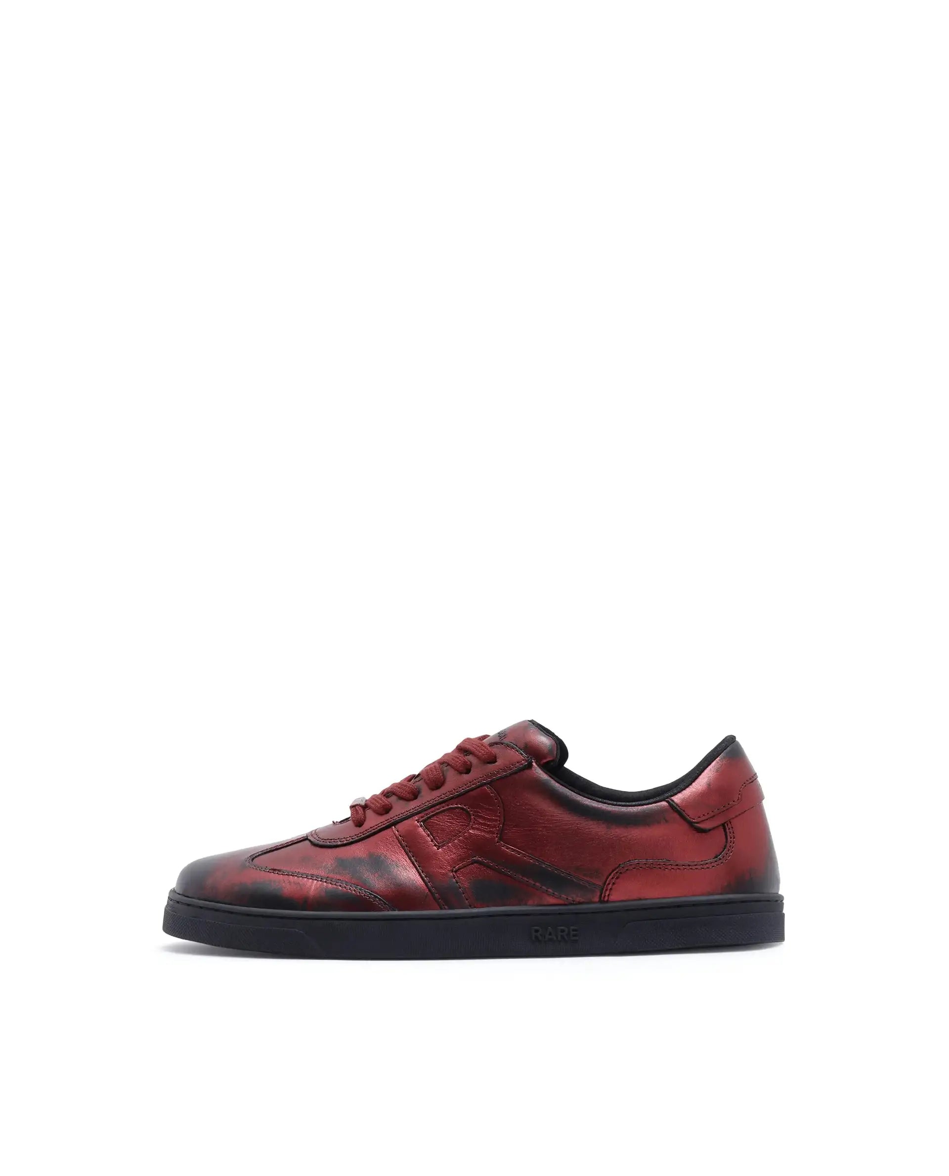 Rare Rabbit Men Mercure Metallic Red Lace-Up Closure Shoes
