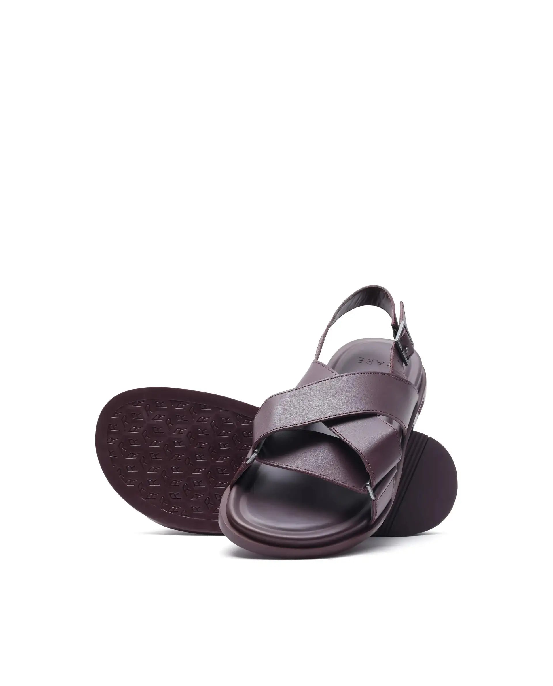 Rare Rabbit Men Monz Bordo Slip-On Closure Sandal