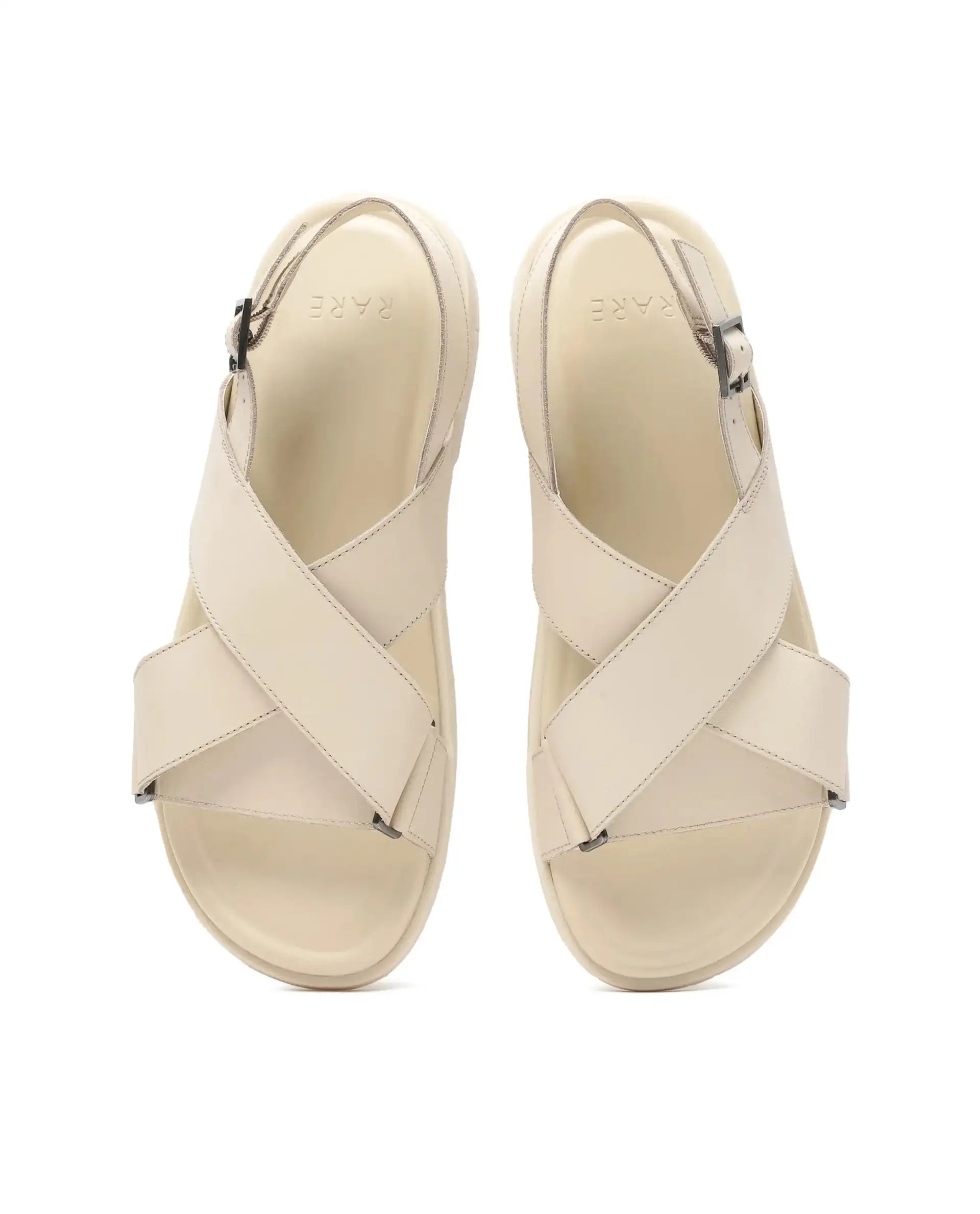 Rare Rabbit Men Monz Dark Beige Slip-On Closure Sandal