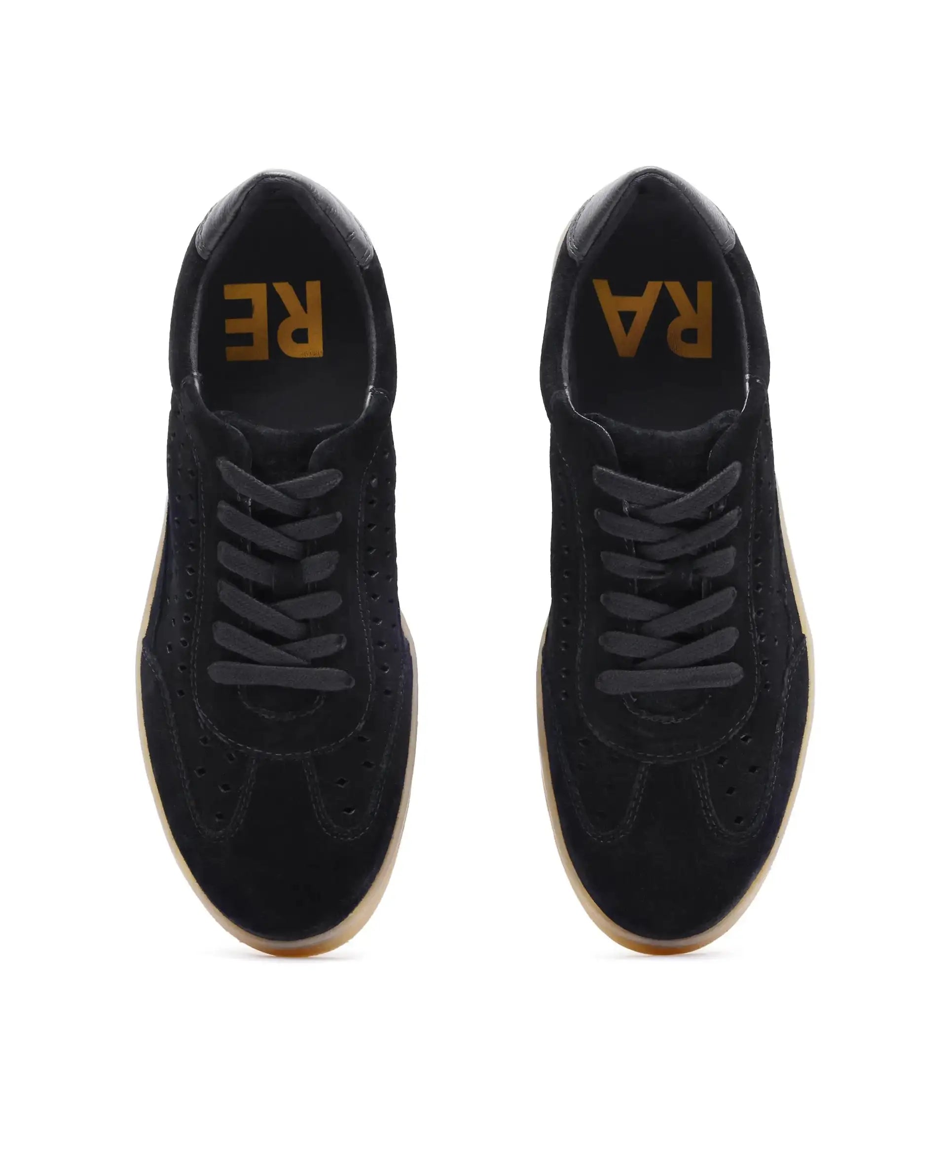 Rare Rabbit Men Norma Black Suede Lace-Up Closure Sneaker
