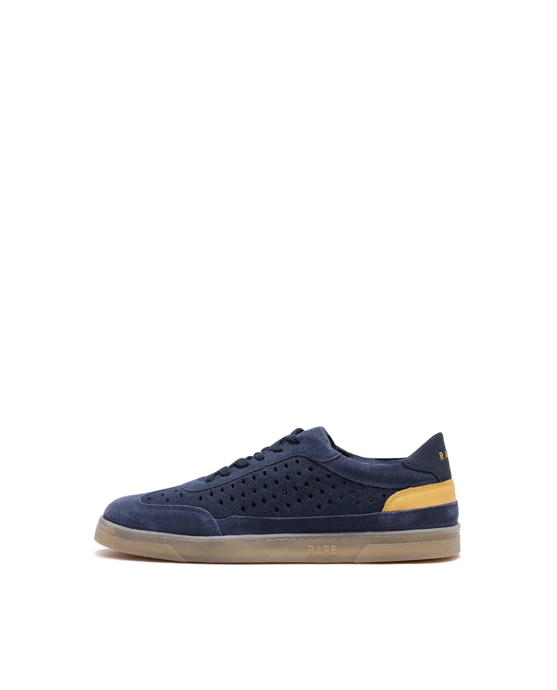 Rare Rabbit Men Norma Navy Suede Lace-Up Closure Sneaker