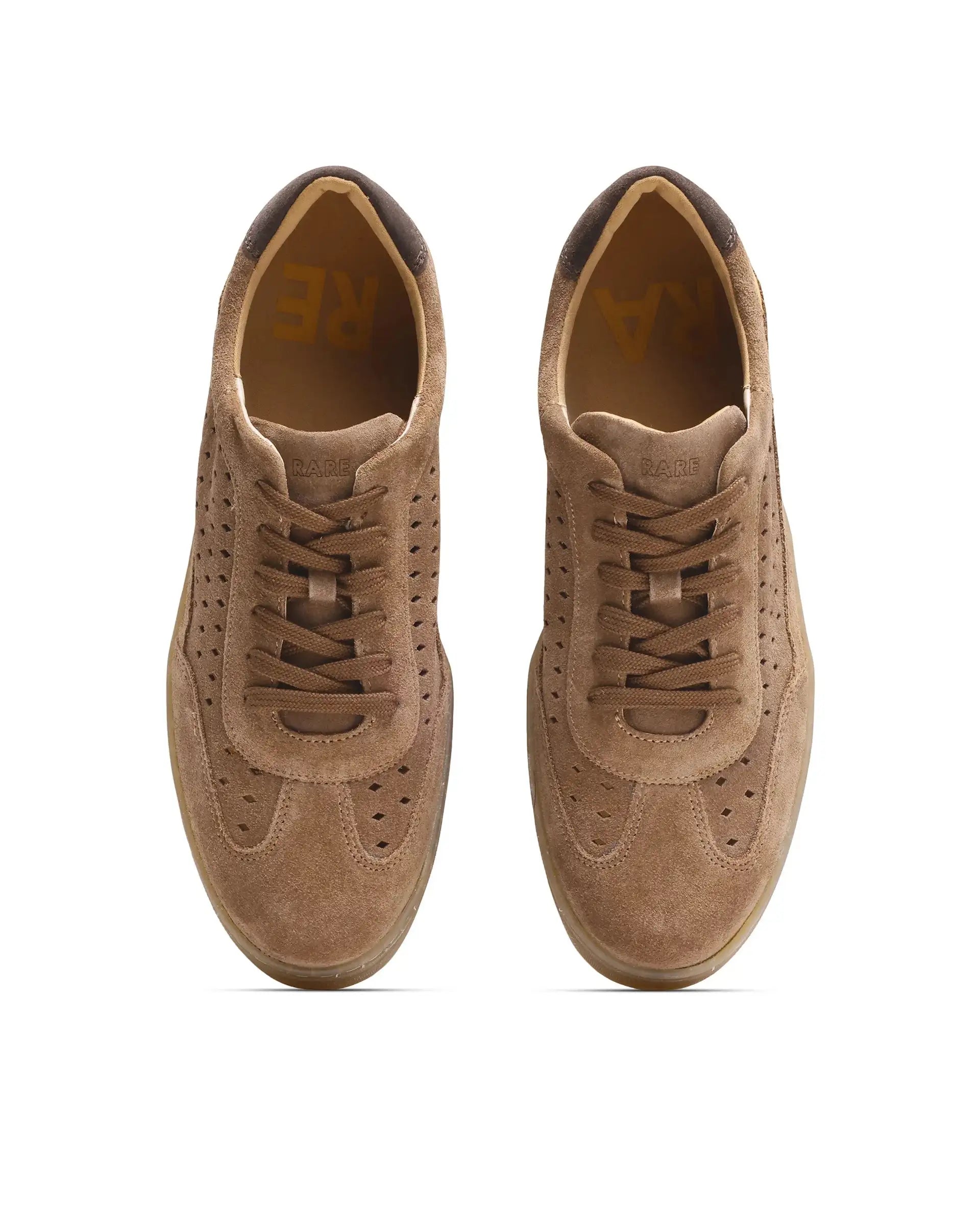 Rare Rabbit Men Norma Tan Suede Lace-Up Closure Sneaker