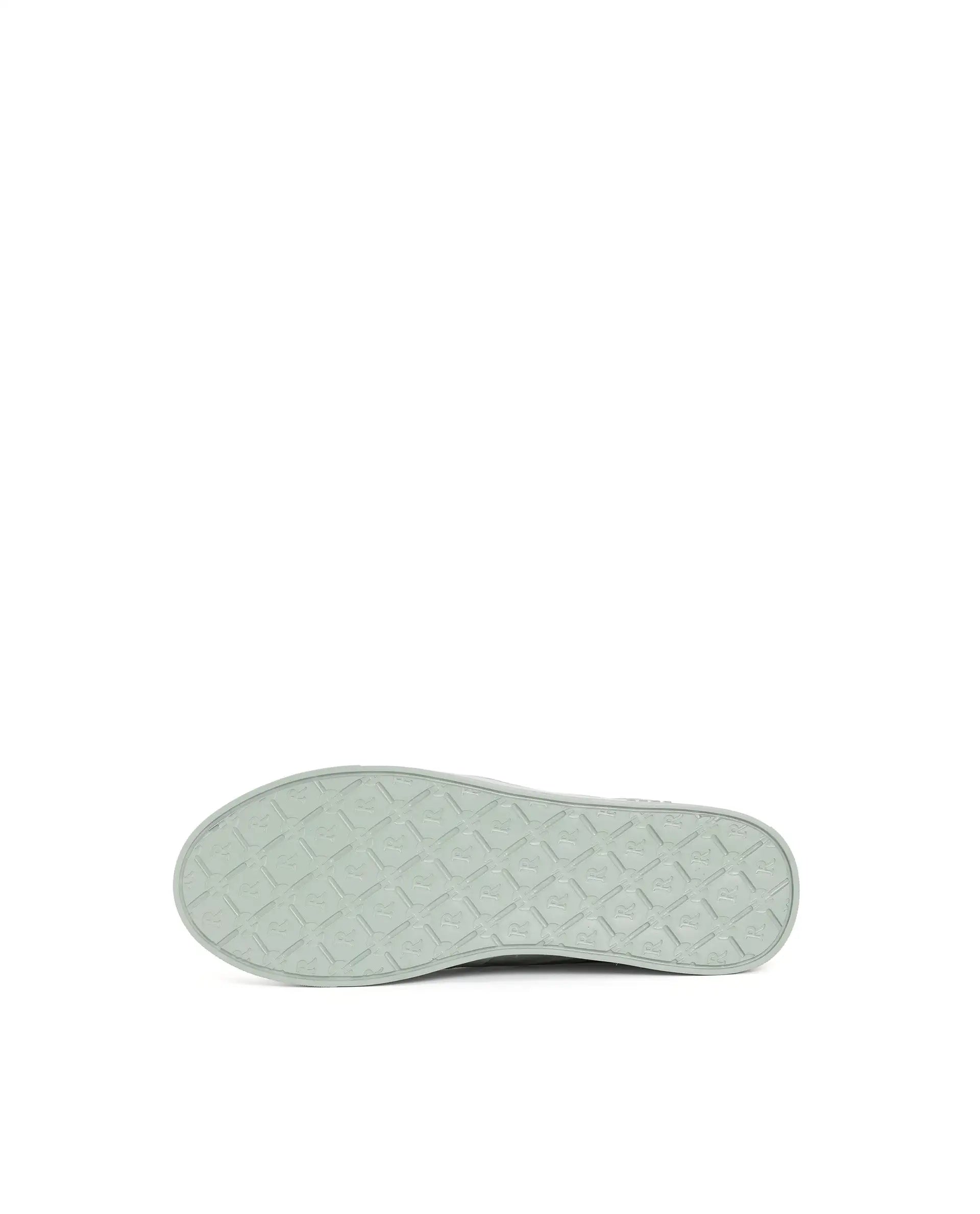 Rare Rabbit Men's Odessa Pastel Sage Genuine Leather Round Toe Low-Top Lace-Up Monochromatic Sneaker