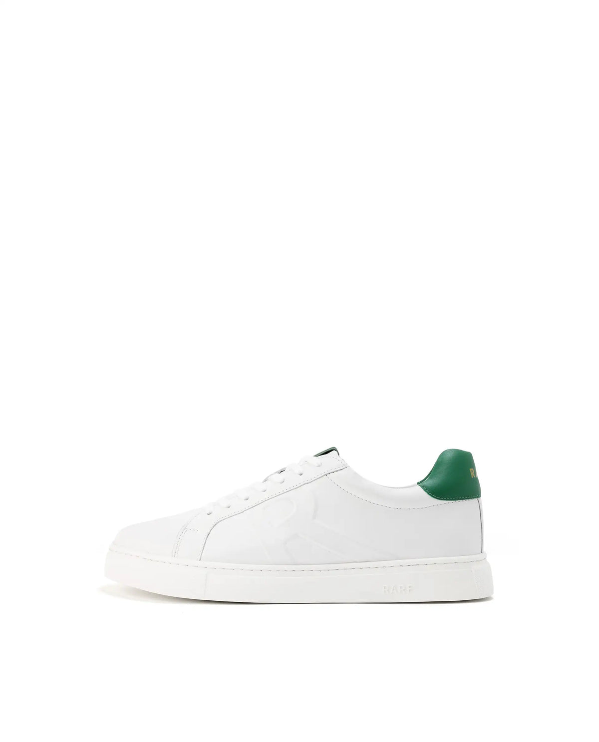 Rare Rabbit Men's Odessa Pro White Genuine Leather Low-Top Lace-Up Sneaker Shoes