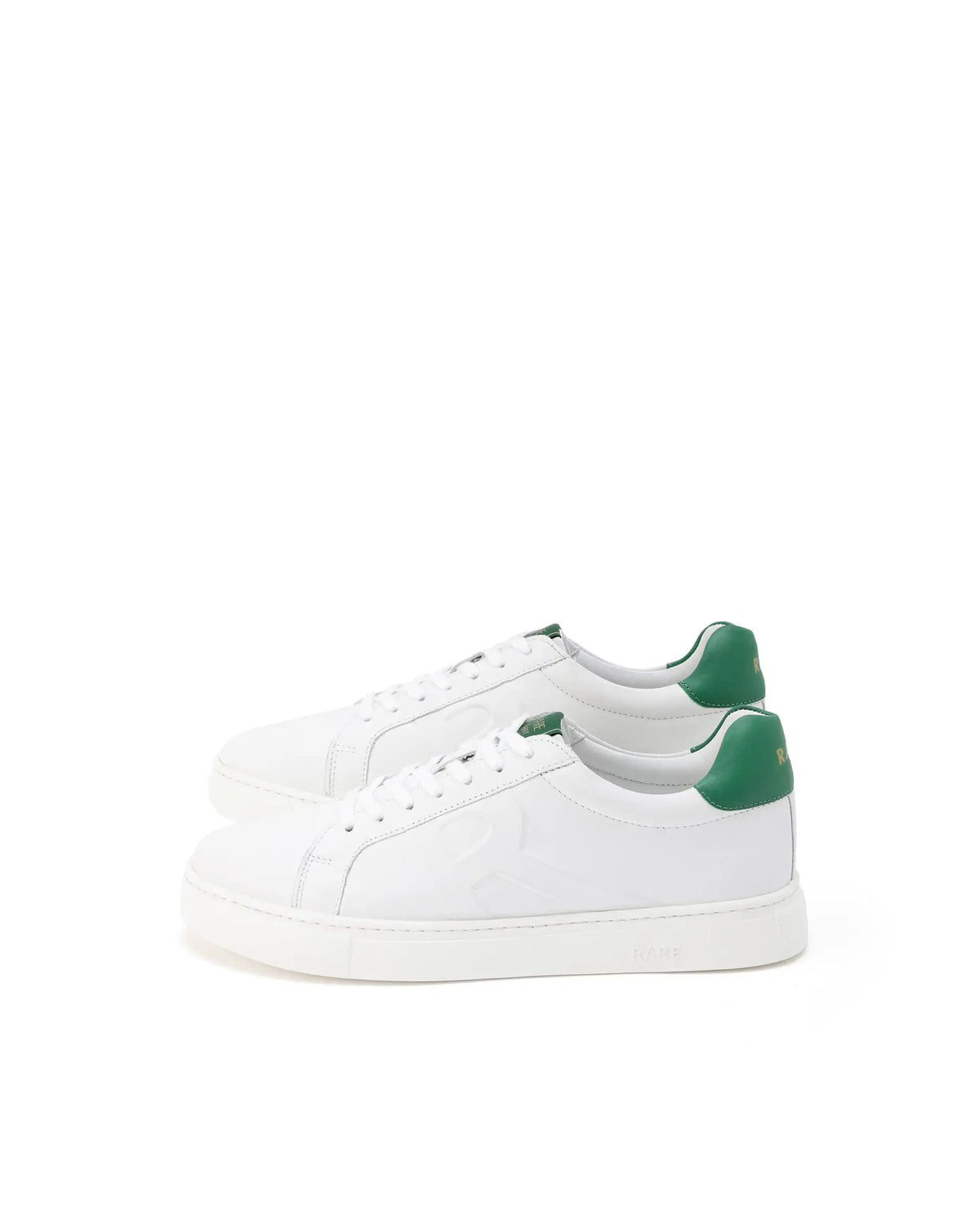 Rare Rabbit Men's Odessa Pro White Genuine Leather Low-Top Lace-Up Sneaker Shoes