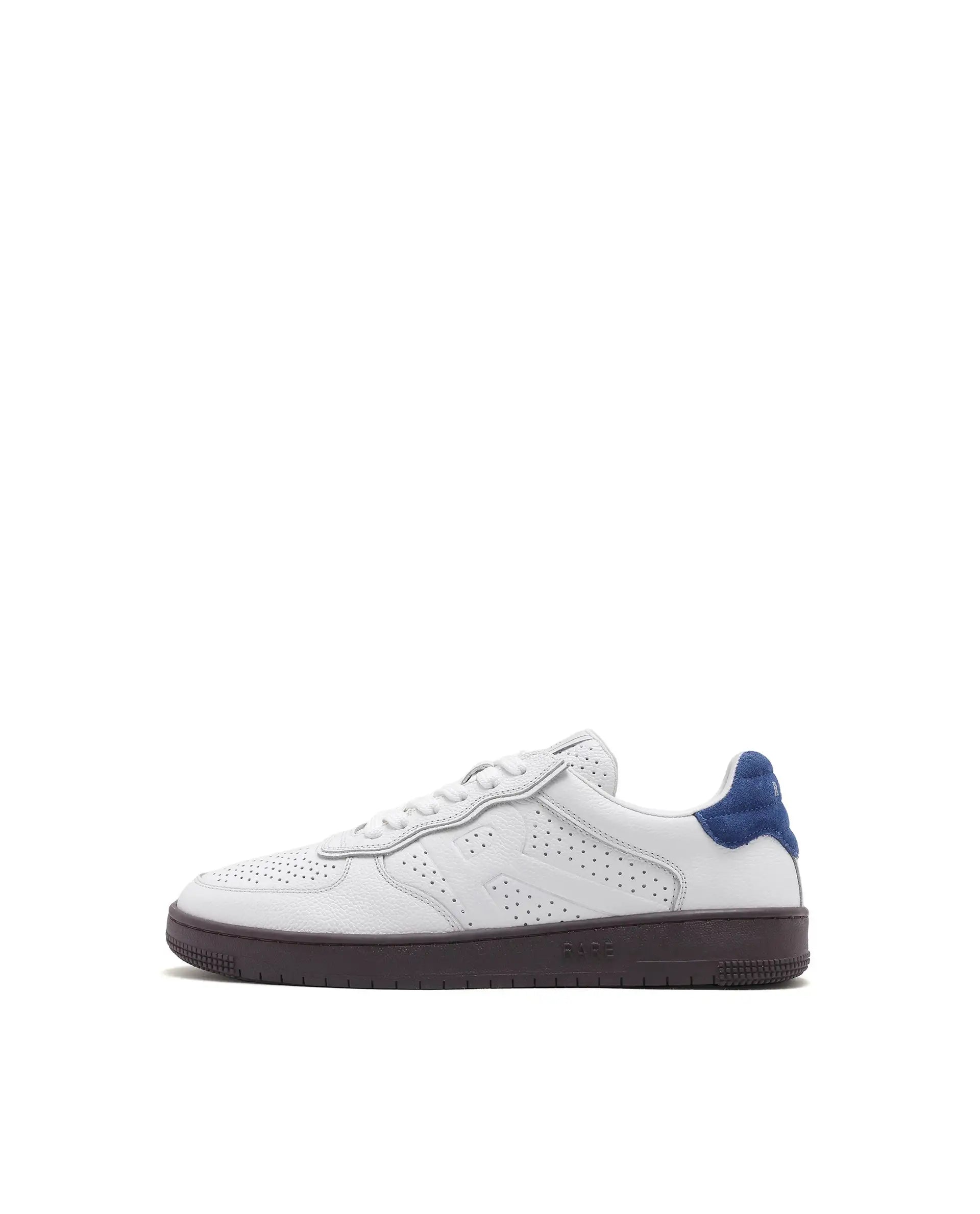 Rare Rabbit Men's Orbiton Off White Milled Leather Perforated Details Low-Top Lace-Up Monotone Sneaker Shoes