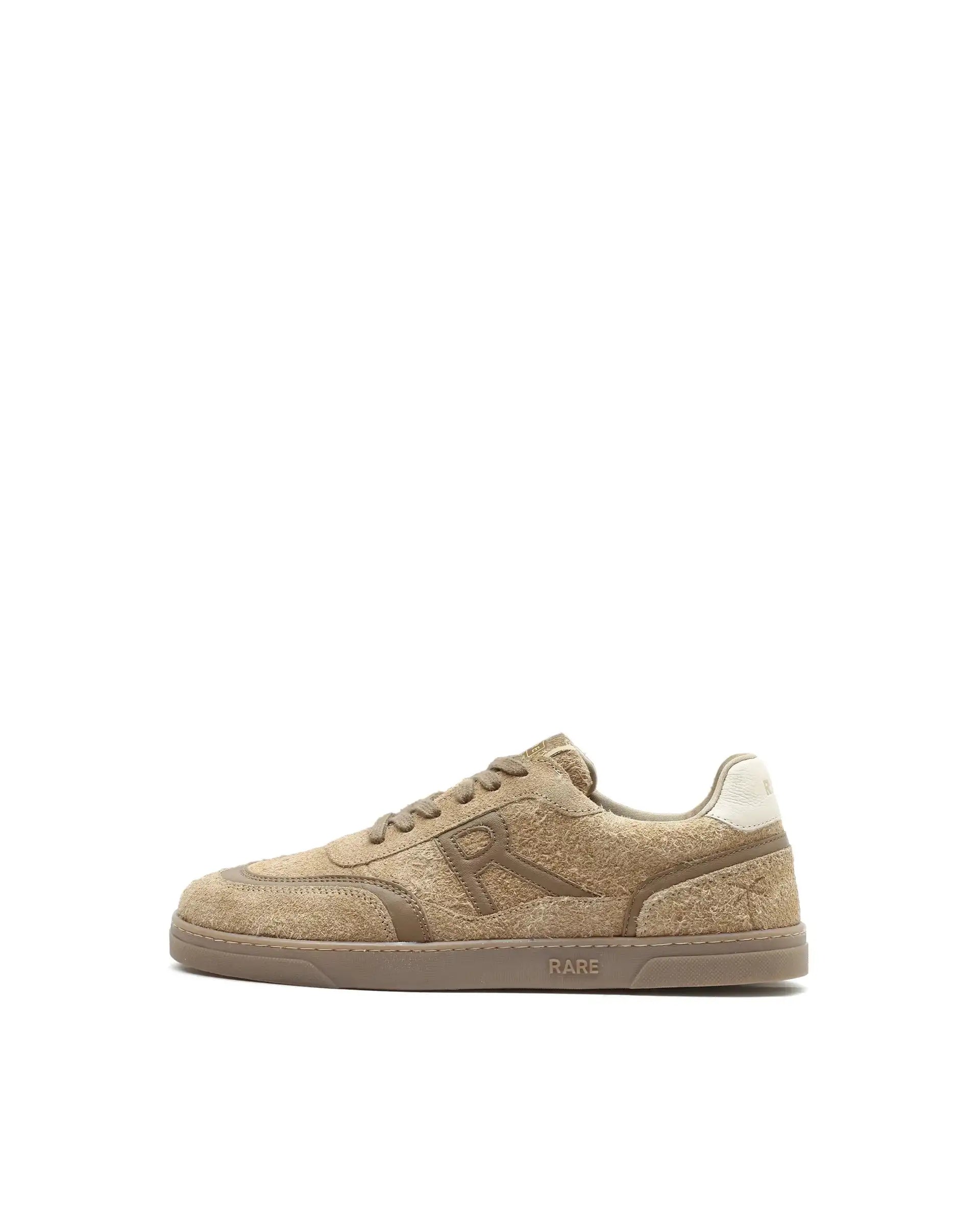 Rare Rabbit Men Orla Beige Lace-Up Closure Suede Sneaker