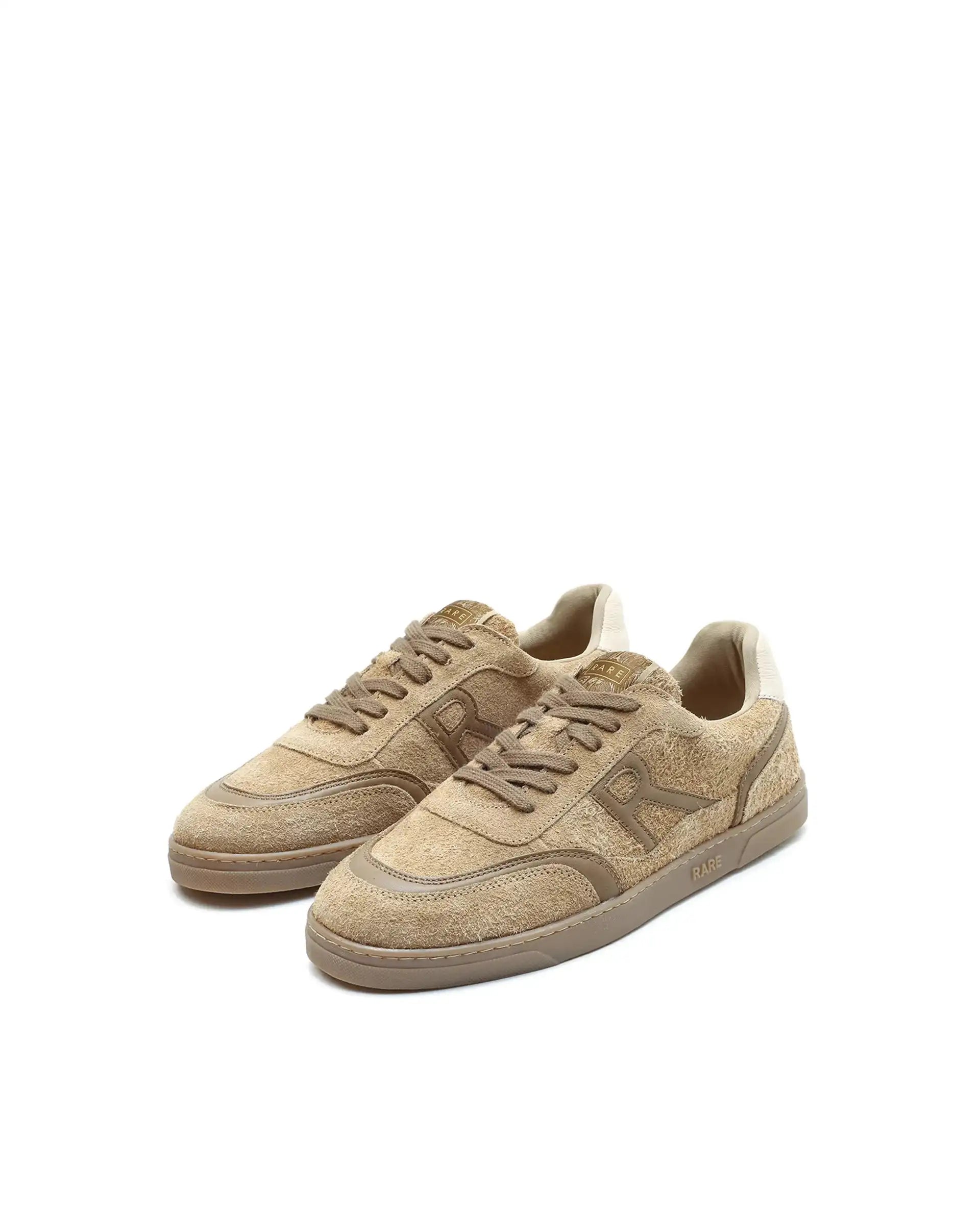 Rare Rabbit Men Orla Beige Lace-Up Closure Suede Sneaker