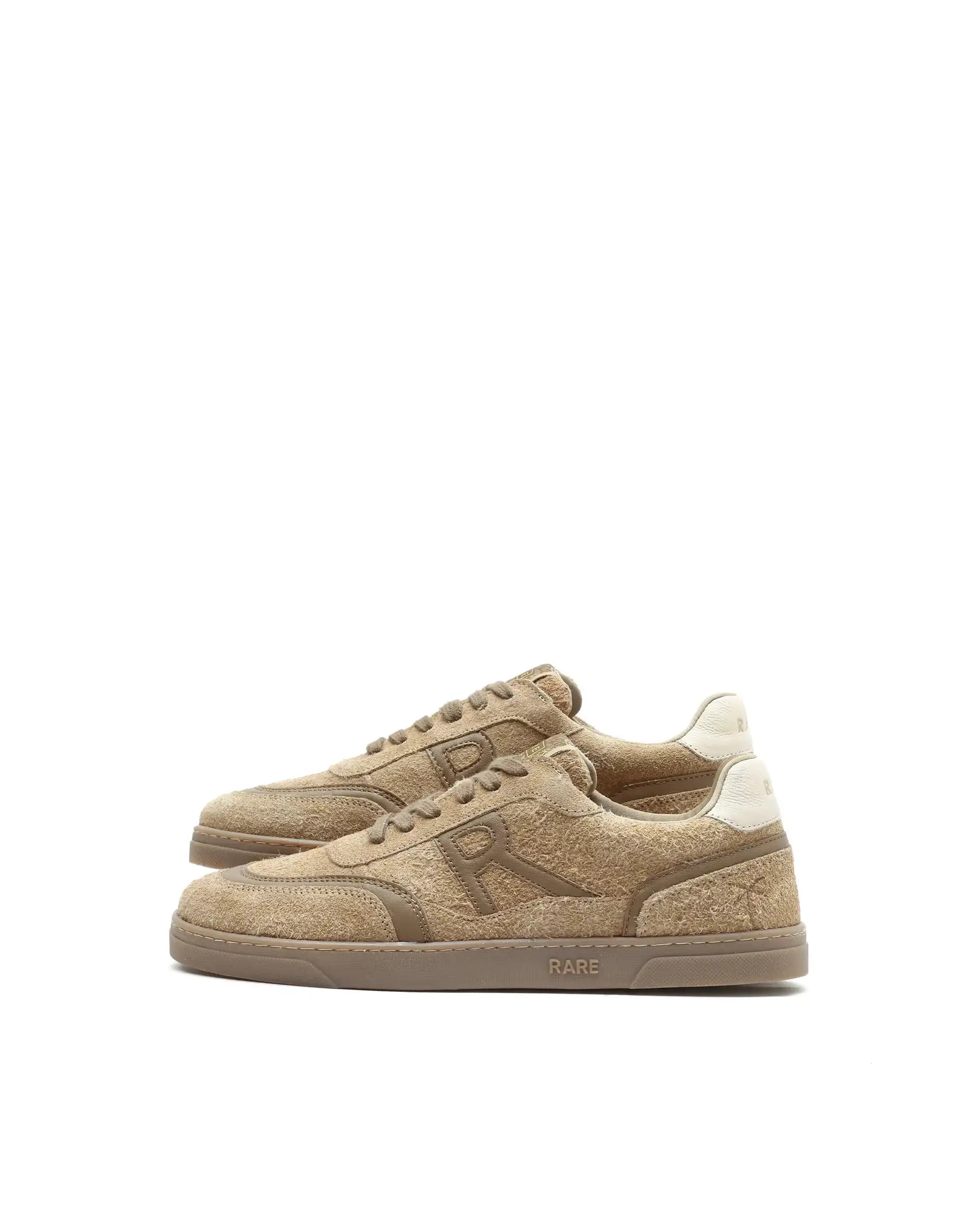 Rare Rabbit Men Orla Beige Lace-Up Closure Suede Sneaker
