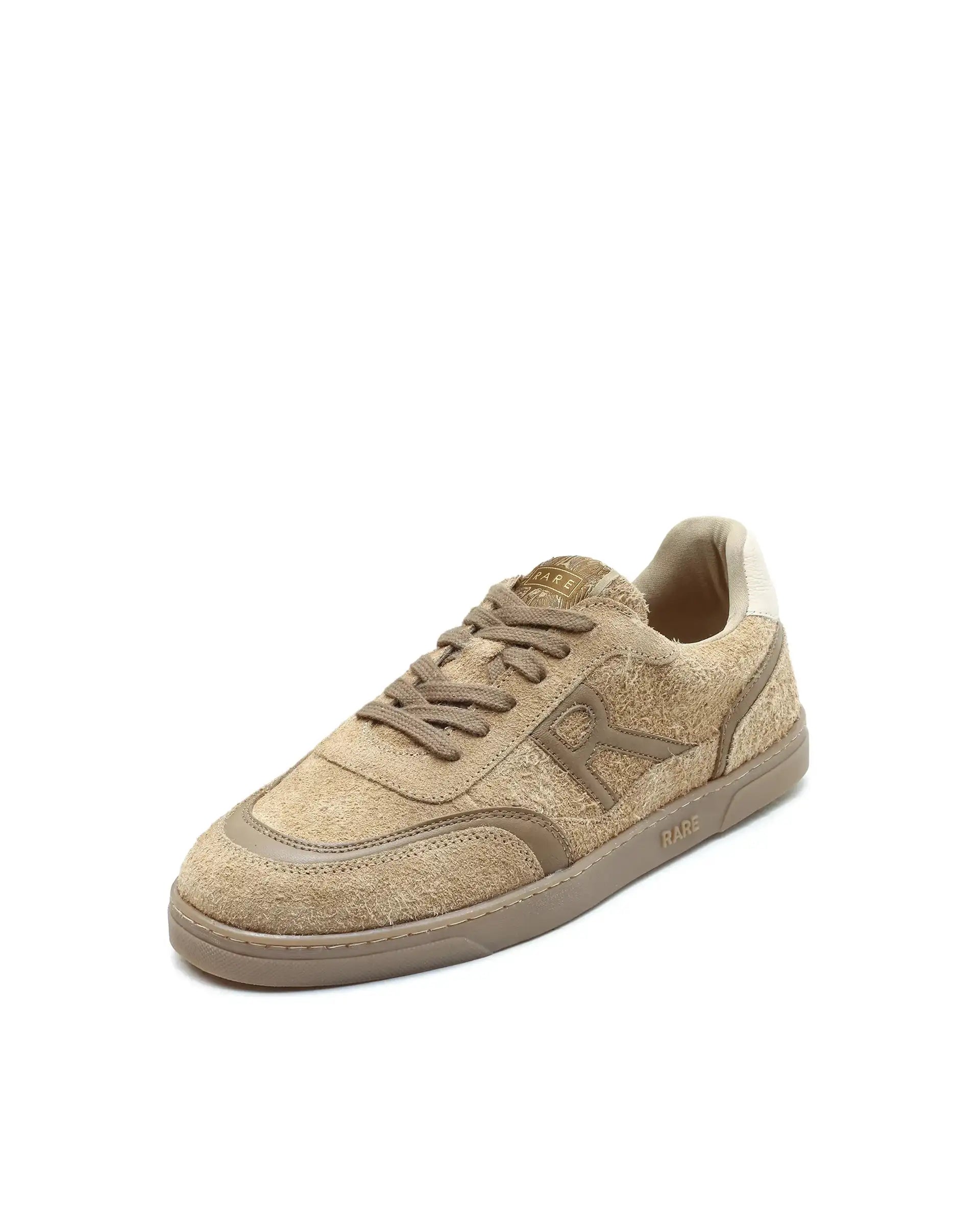 Rare Rabbit Men Orla Beige Lace-Up Closure Suede Sneaker