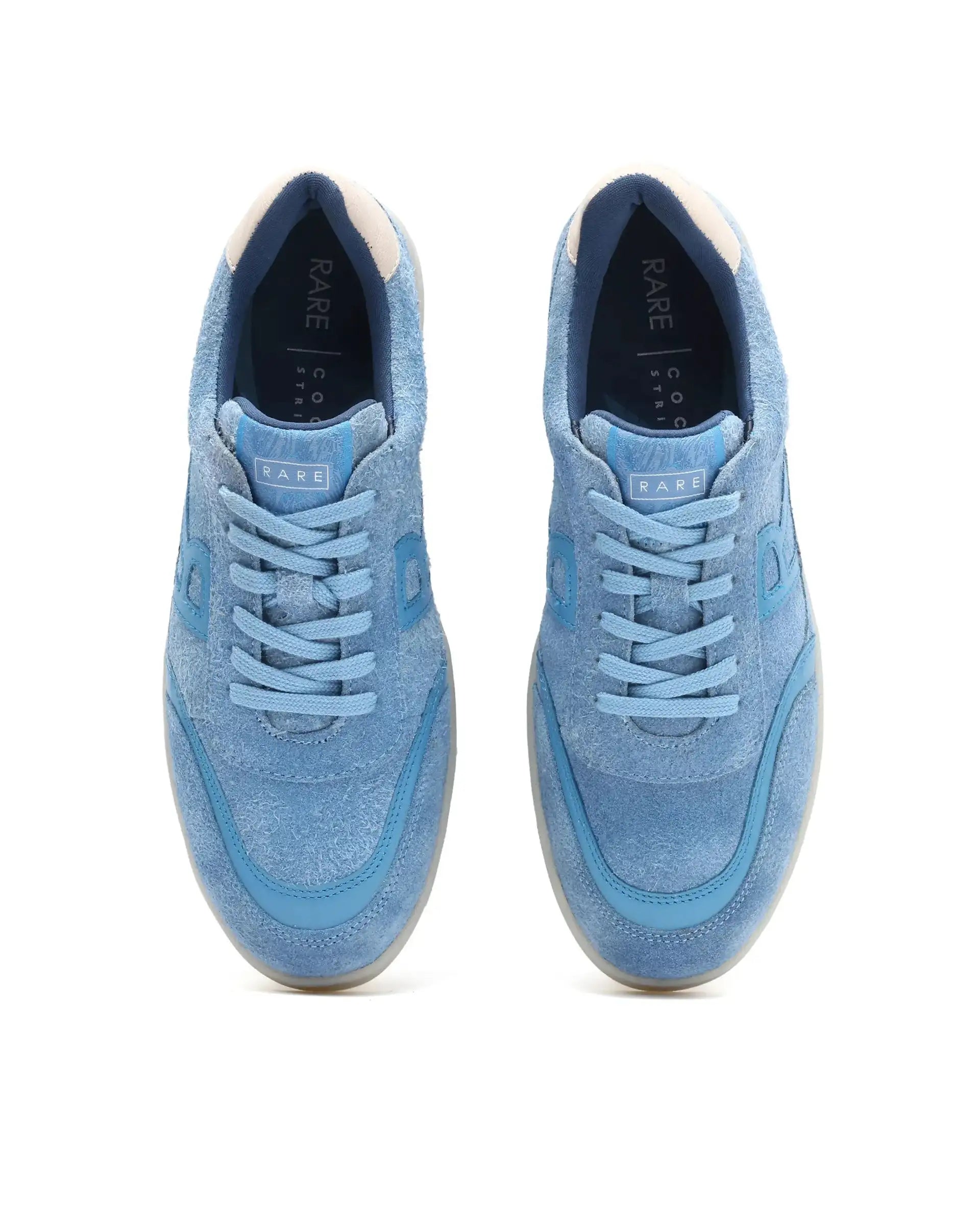 Rare Rabbit Men Orla Blue Lace-Up Closure Suede Sneaker