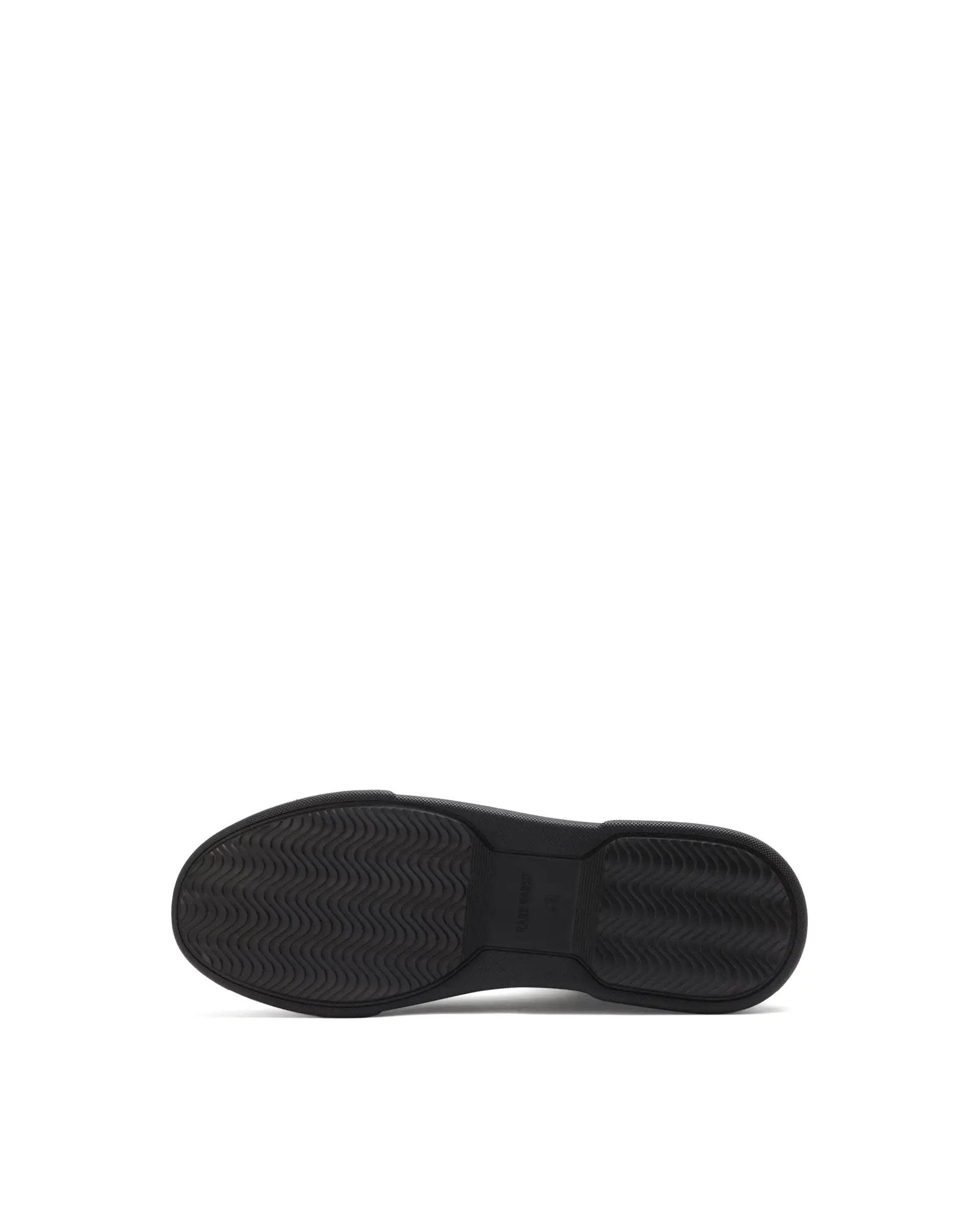 Rare Rabbit Men's Panzer Black Leather Round Toe Derby Style Zip Closure High Top Sneaker Shoes