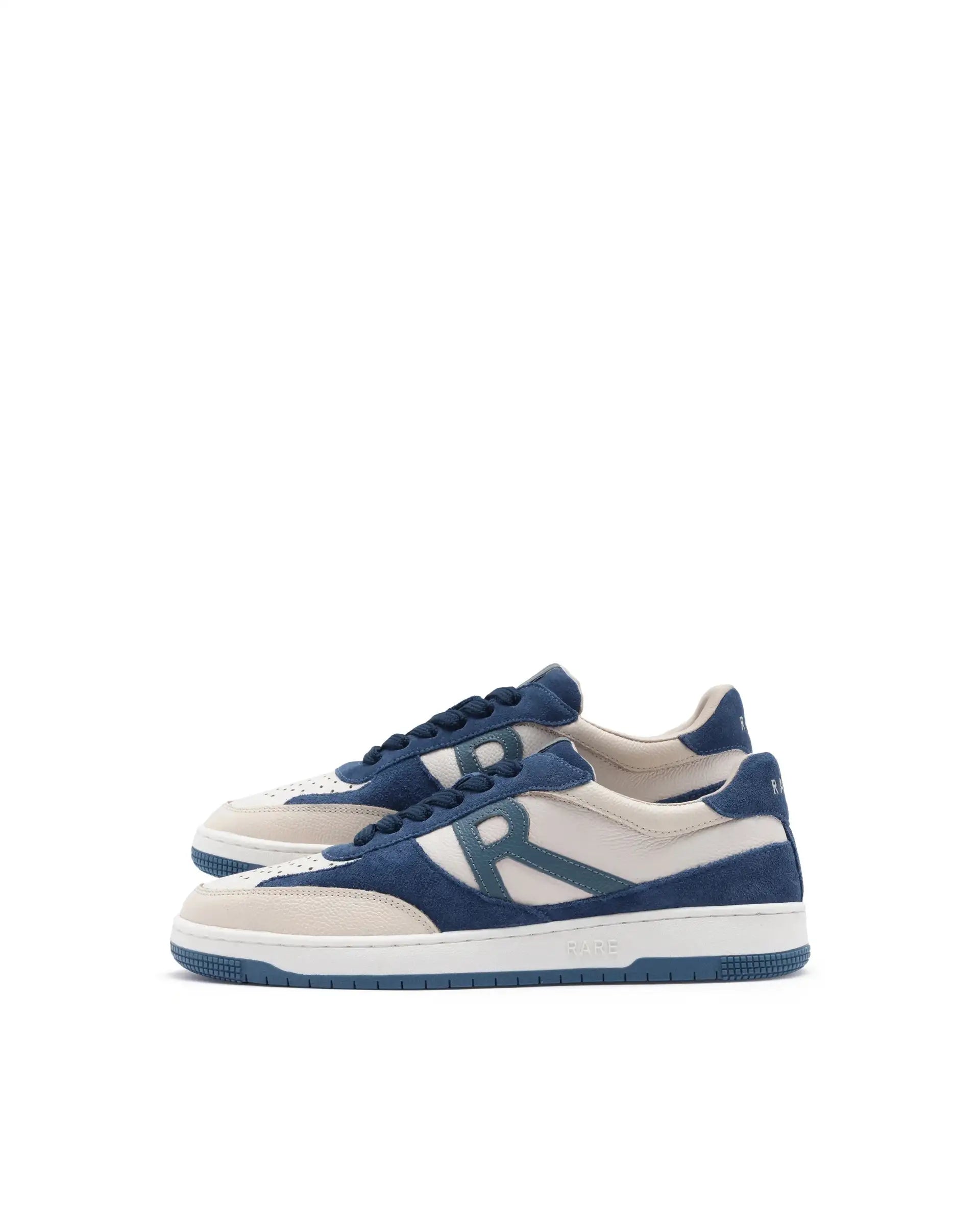Rare Rabbit Men's Parallax Teal / Beige Plain Shoes