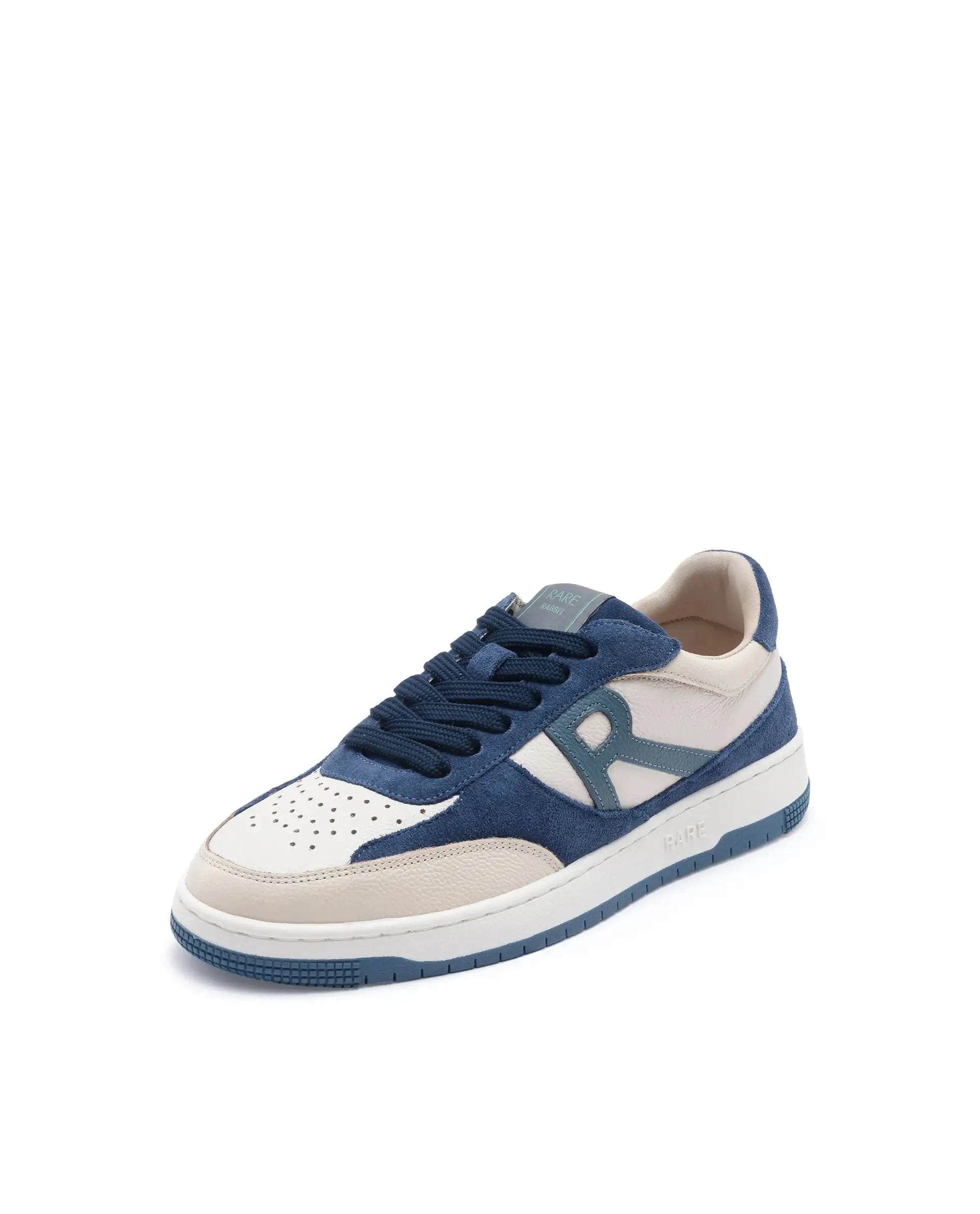 Rare Rabbit Men's Parallax Teal / Beige Plain Shoes
