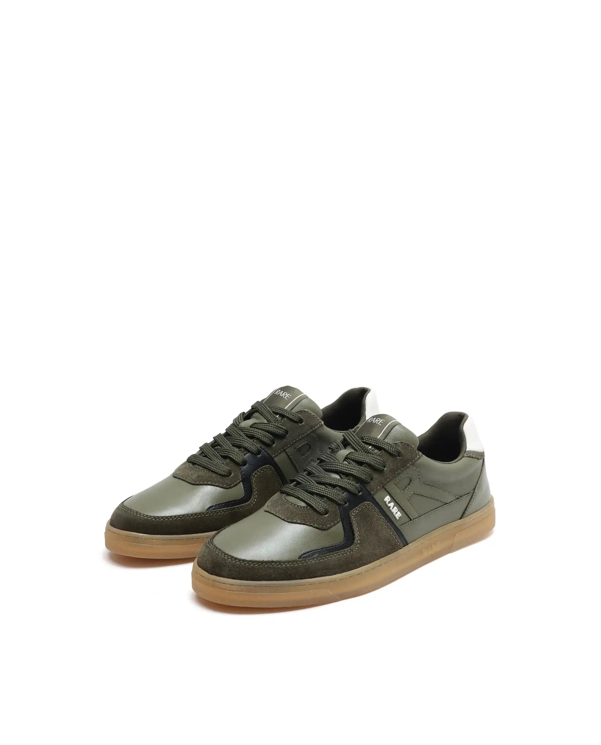 Rare Rabbit Men Pegasus Olive Lace-Up Shoes