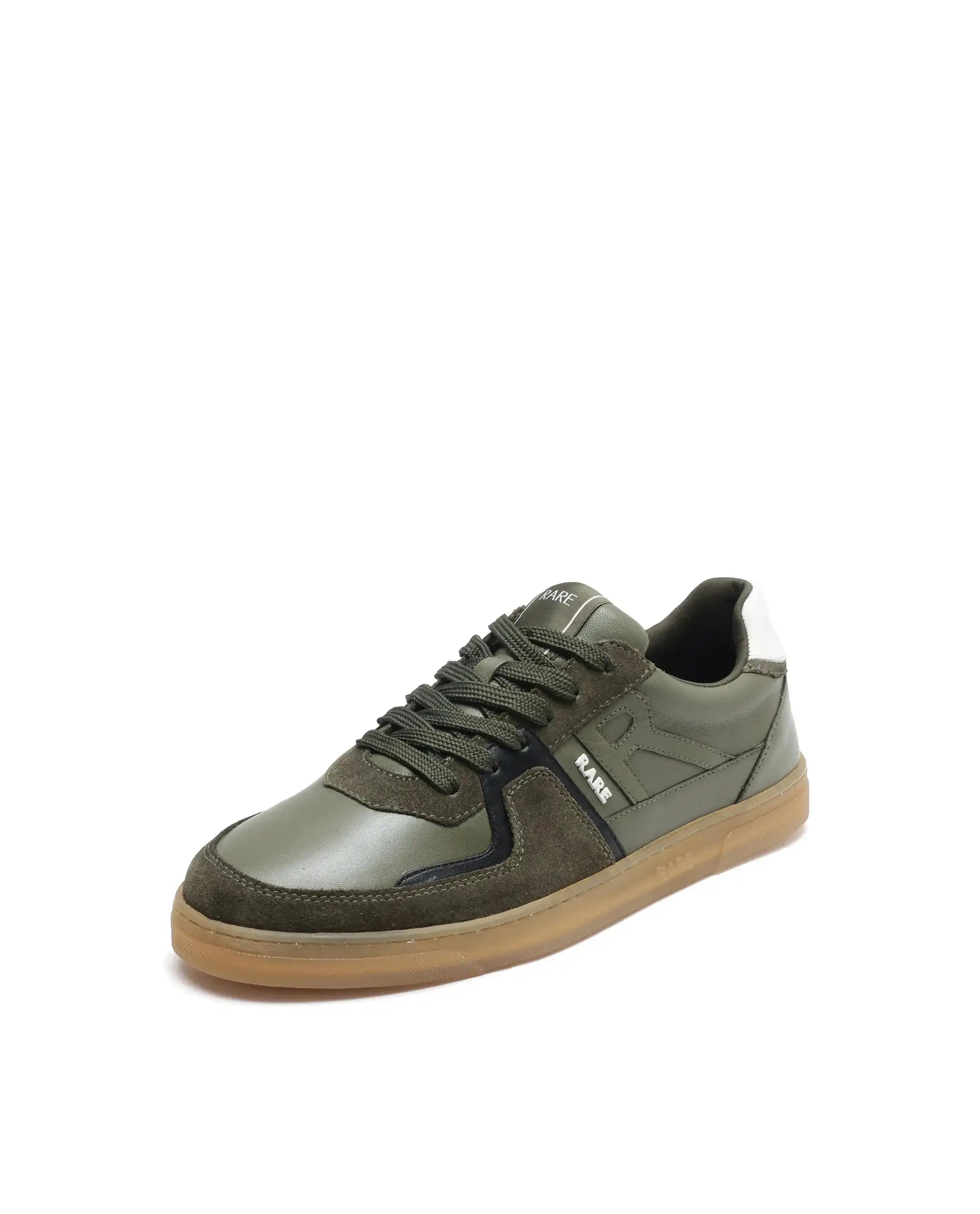 Rare Rabbit Men Pegasus Olive Lace-Up Shoes