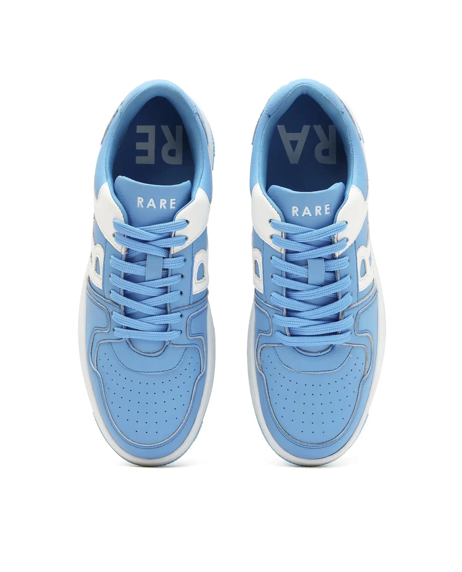 Rare Rabbit Men's Phantom Light Blue Micro Fiber Navy Causal Sneaker