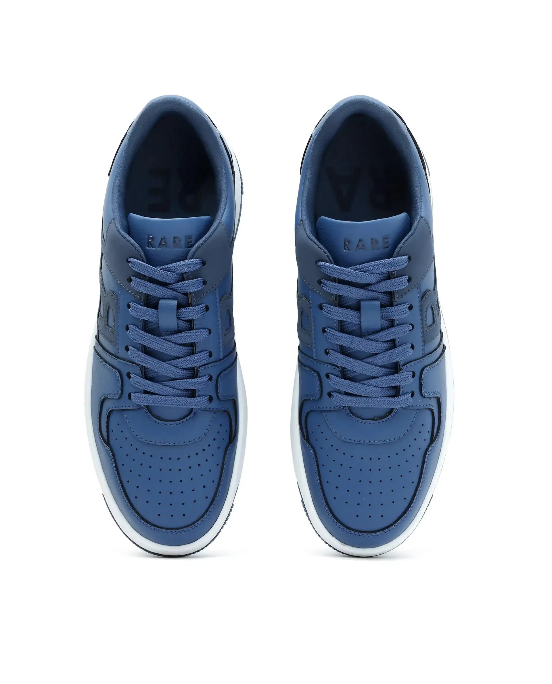 Rare Rabbit Men's Phantom Micro Fiber Navy Causal Sneaker