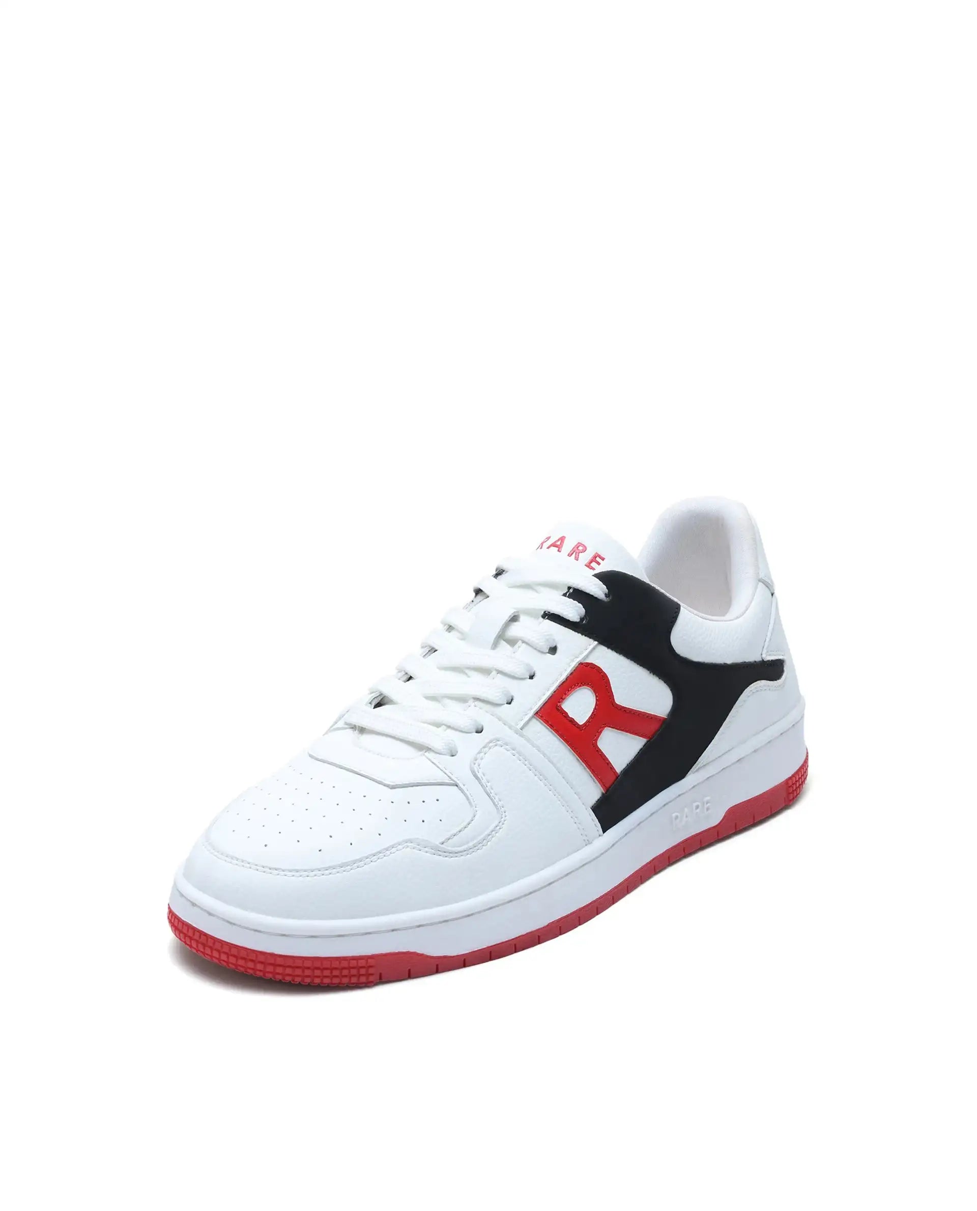 Rare Rabbit Men's Phantom Red Micro Fiber Navy Causal Sneaker