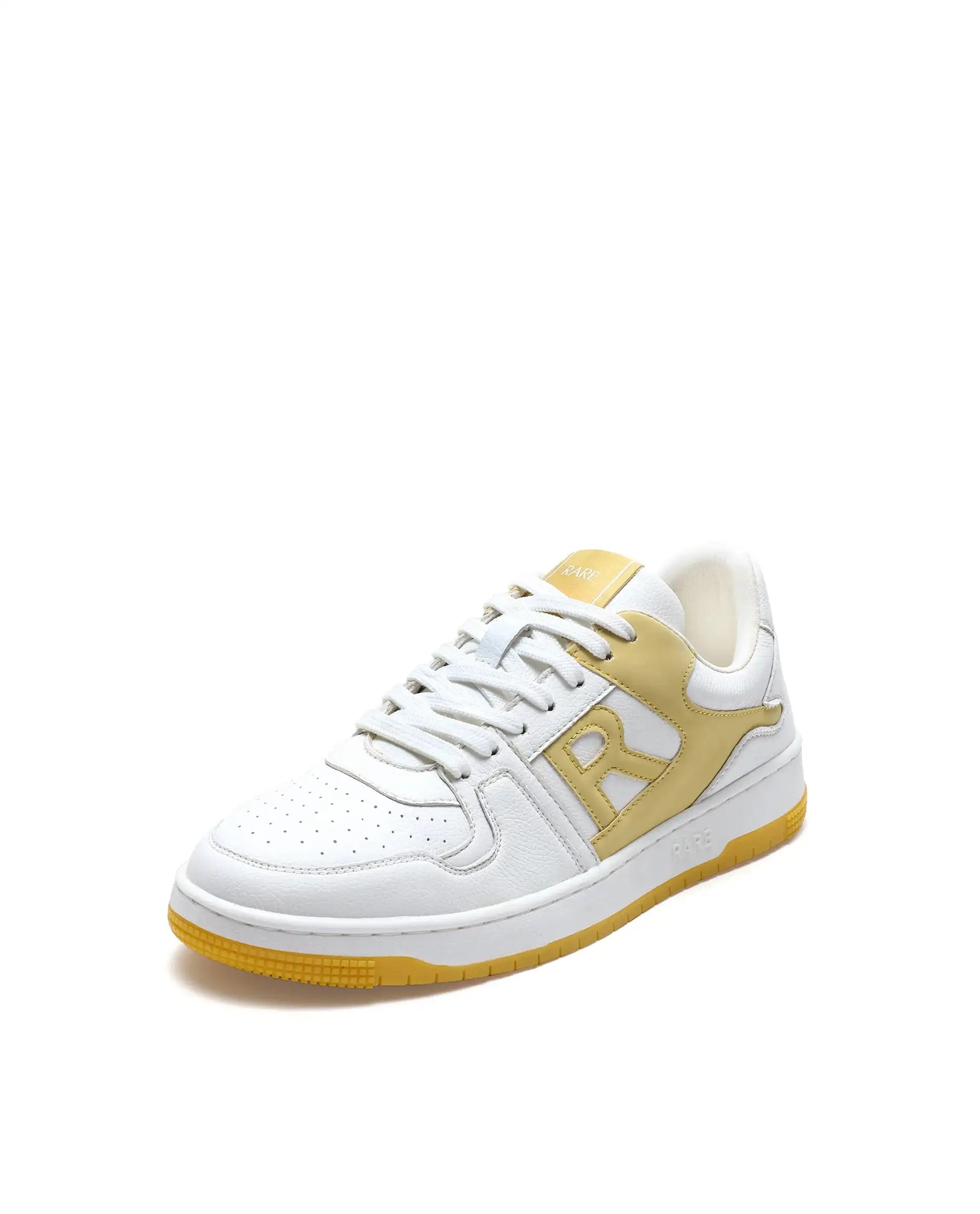 Rare Rabbit Men's Phantom Yellow Micro Fiber Navy Causal Sneaker