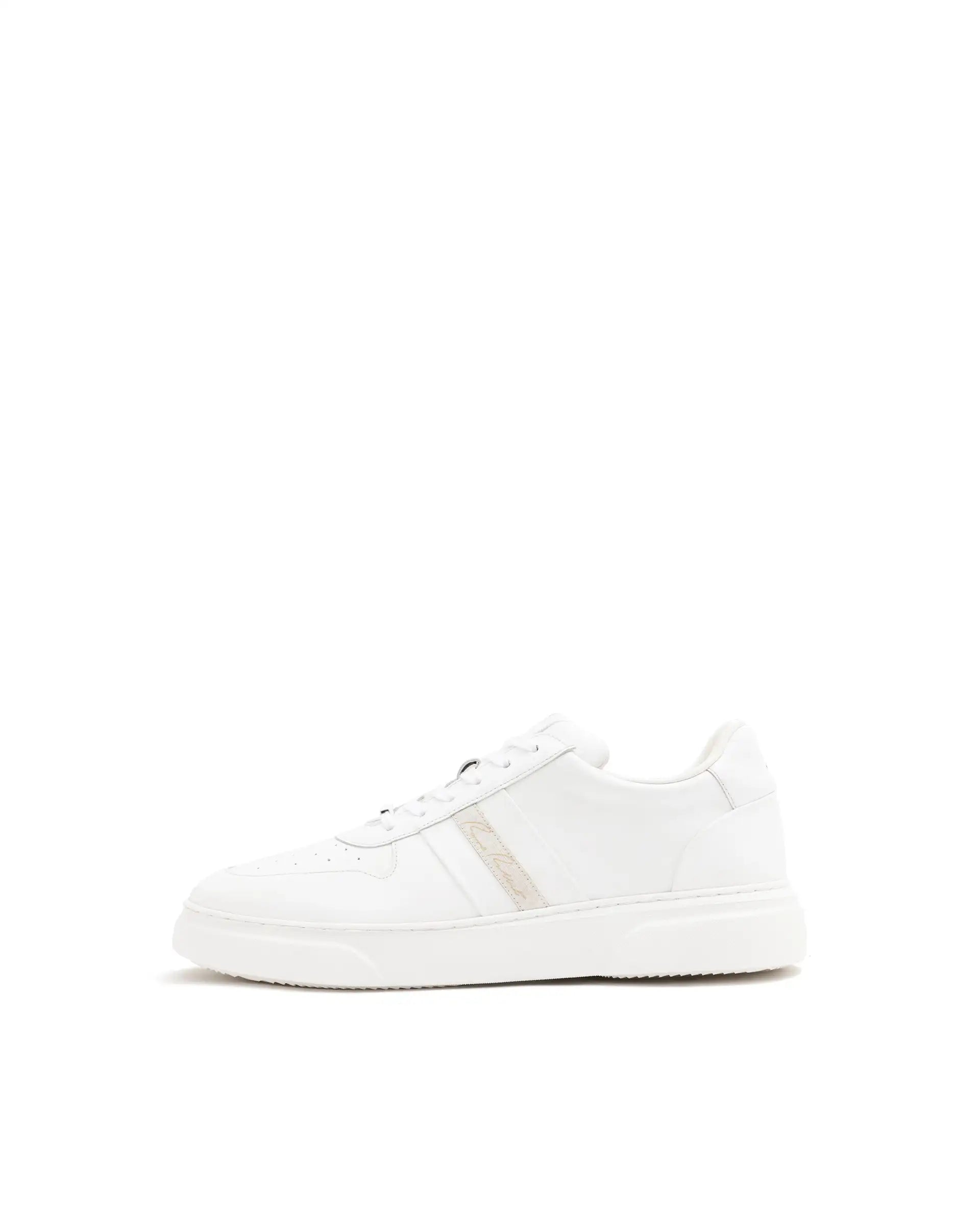 Rare Rabbit Mens Polaris White Round Toe Low Top Lace-Up Sneaker Shoes