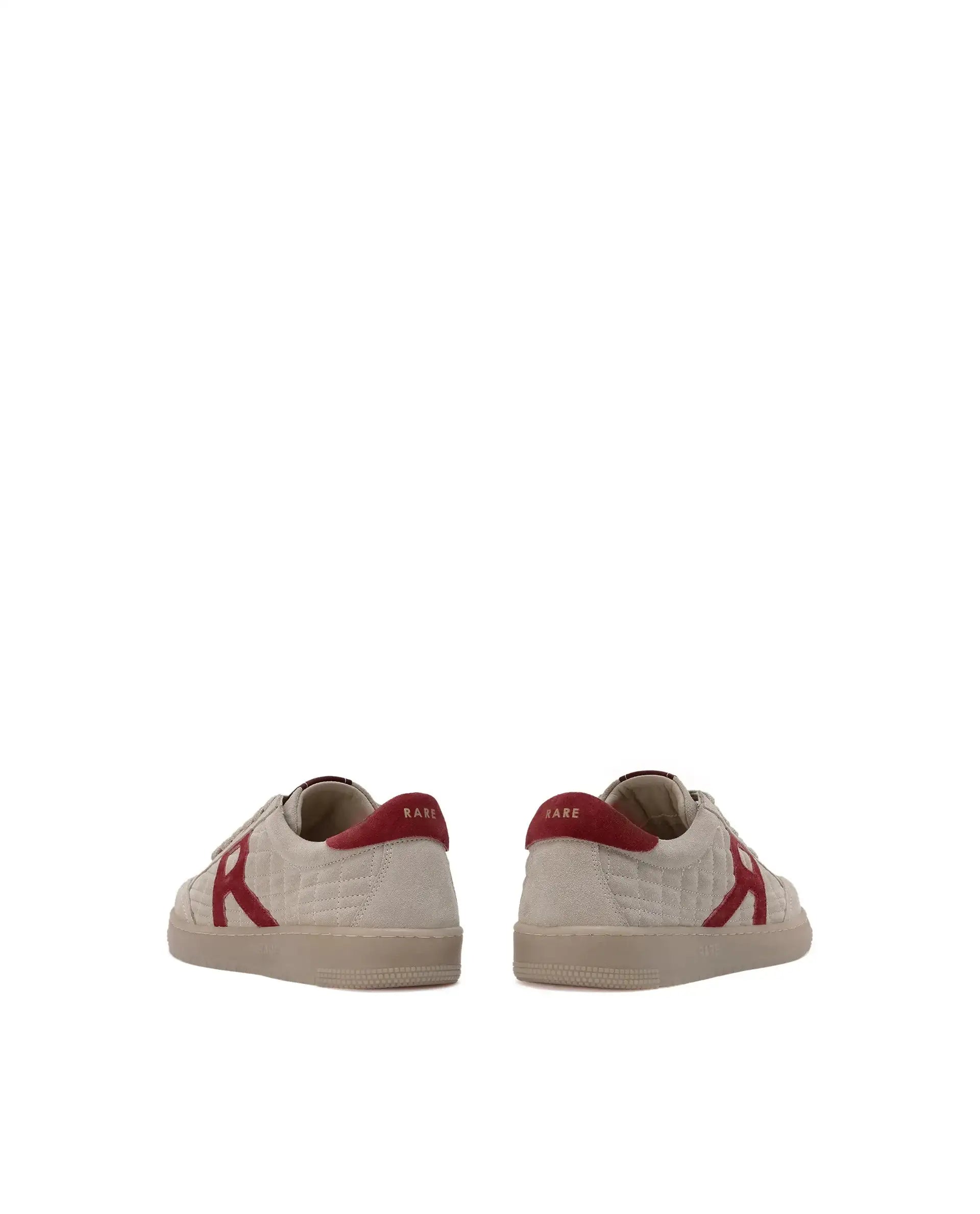 Rare Rabbit Men Quilt Beige Premium Suede Fabric Low-Top Lace Up Quilted Sneaker Shoes