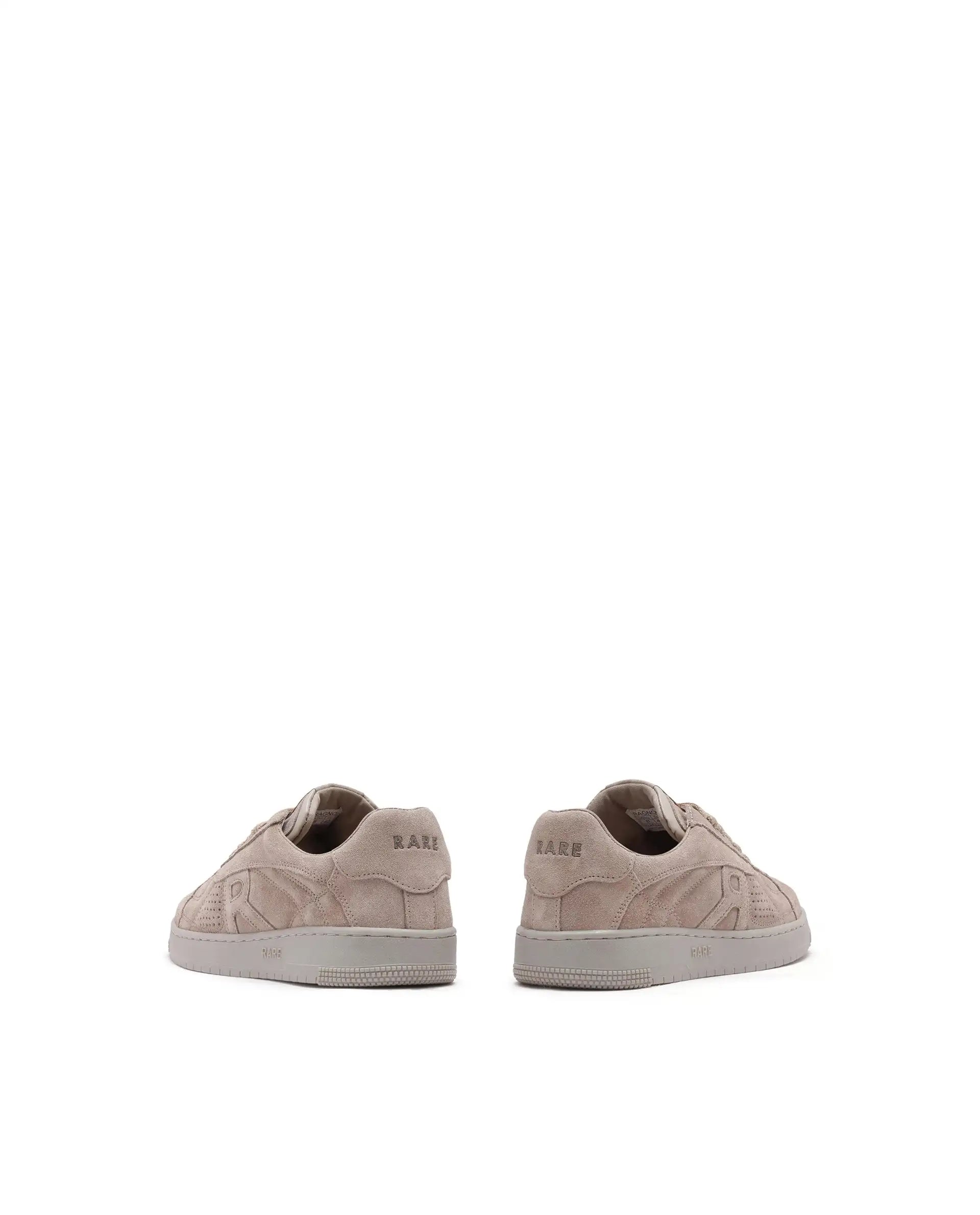 Rare Rabbit Men Ragno Biege Genuine Suede Leather Low-Top Lace Up Sneaker Shoes
