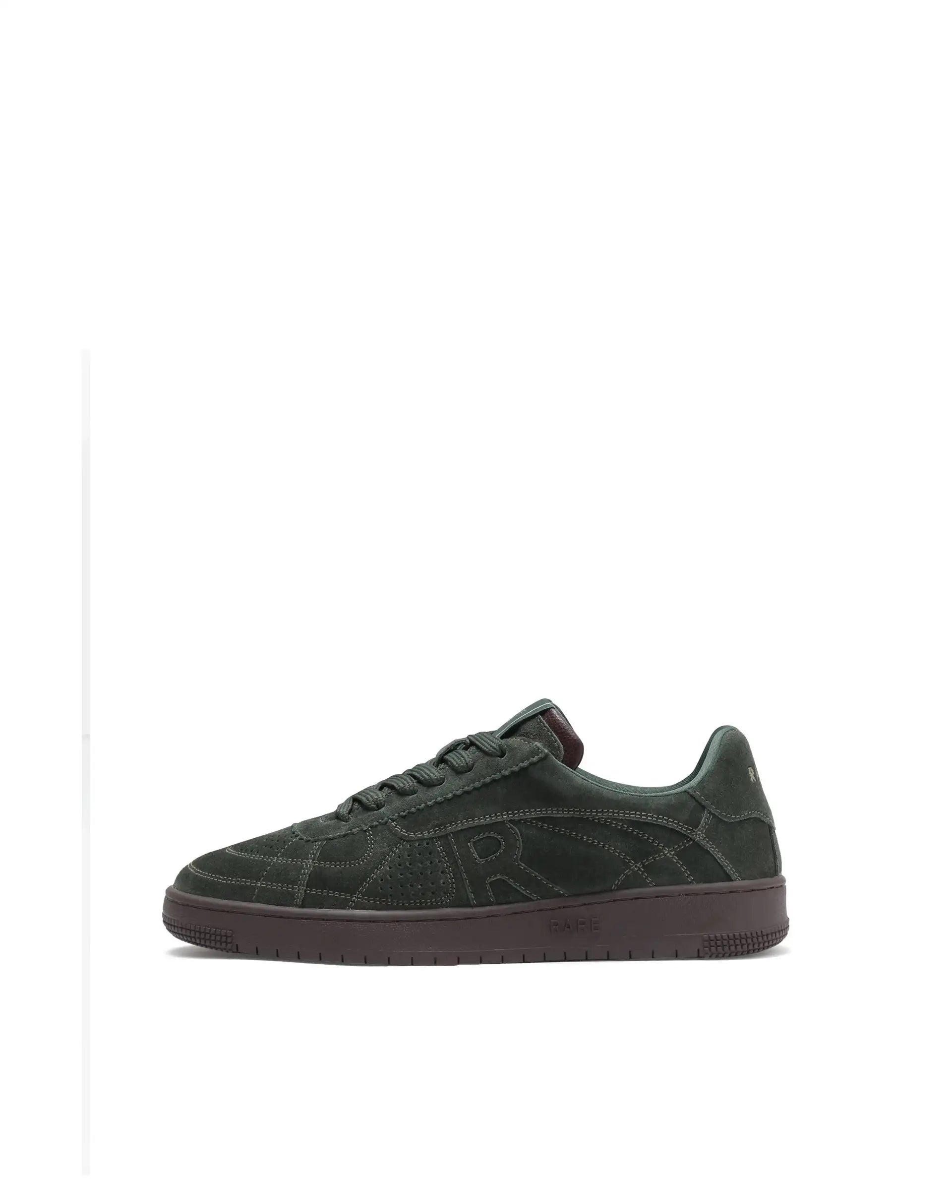 Rare Rabbit Men's Ragno Green Genuine Suede Leather Low-Top Lace Up Sneaker Shoes