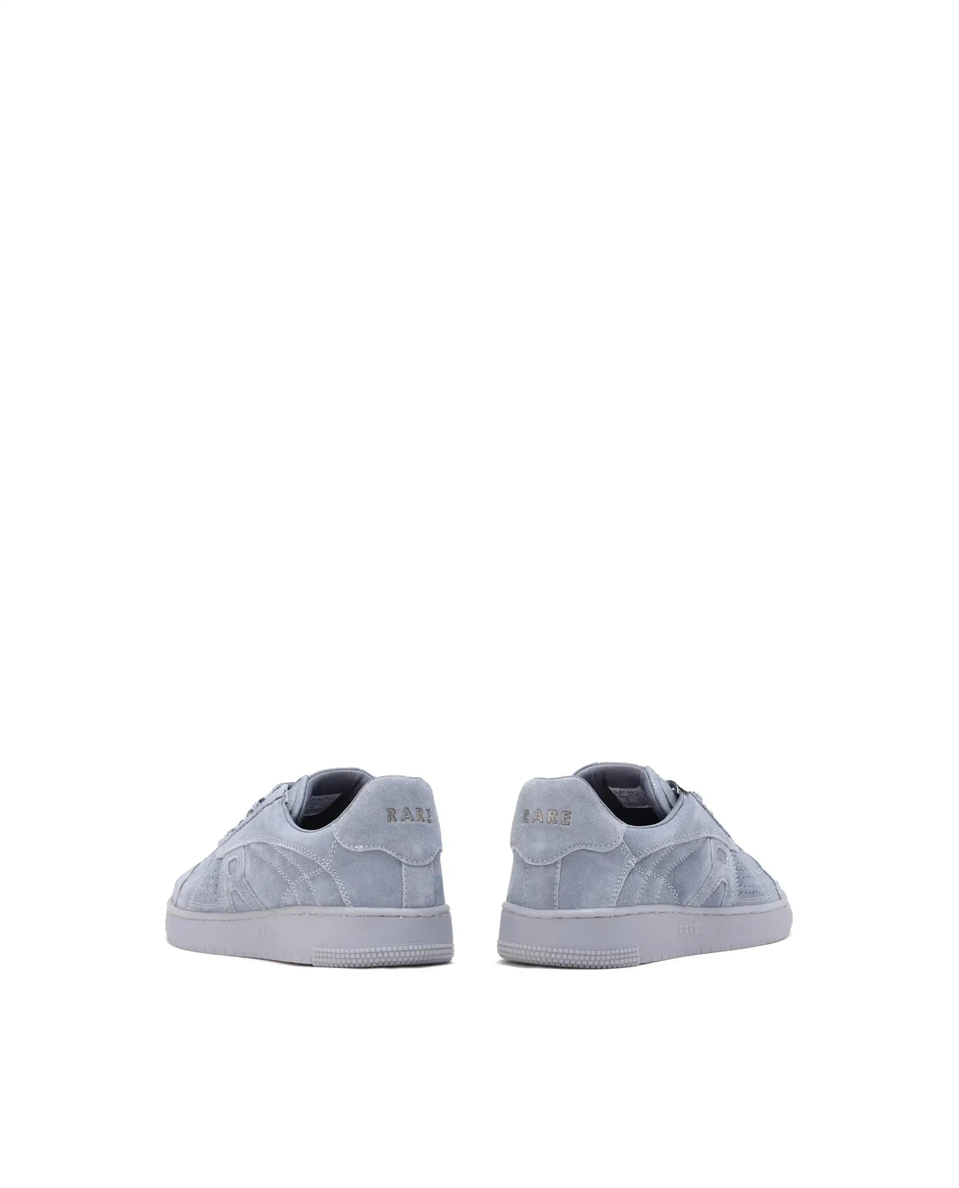 Rare Rabbit Men's Ragno Grey Genuine Suede Leather Low-Top Lace Up Sneaker Shoes