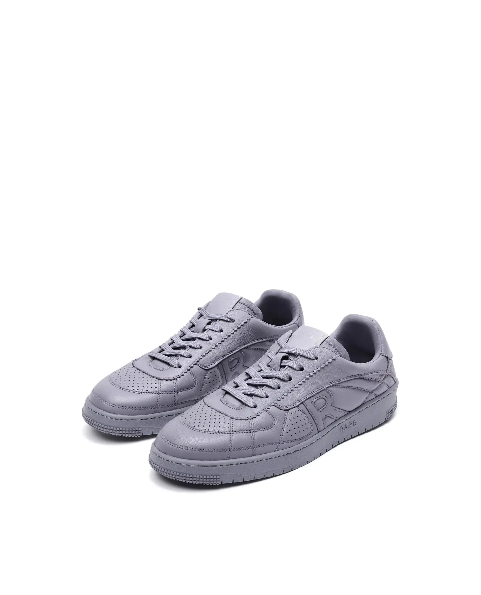 Rare Rabbit Men's Rango Grey Leather Lace-Up Closure Sneaker