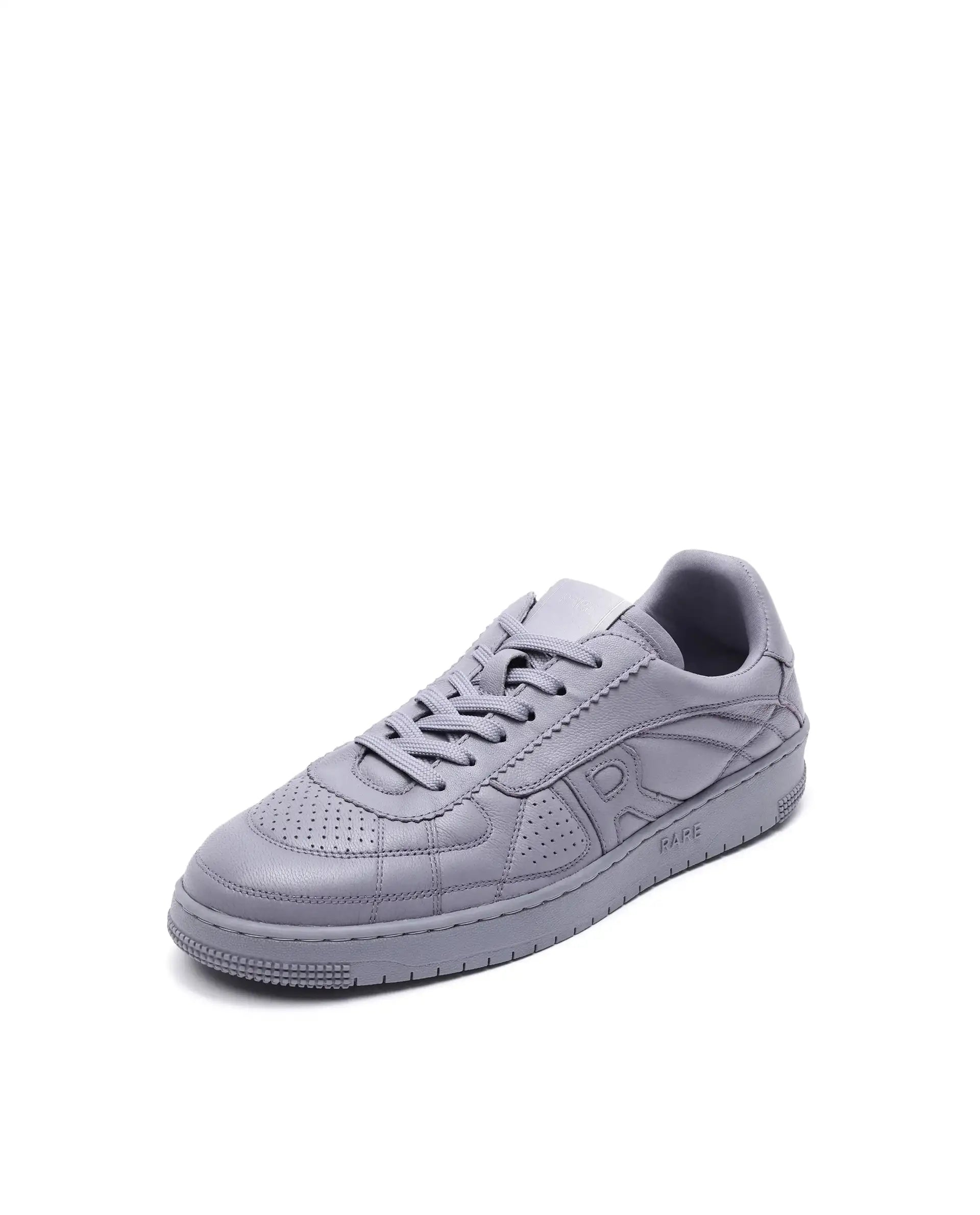 Rare Rabbit Men's Rango Grey Leather Lace-Up Closure Sneaker