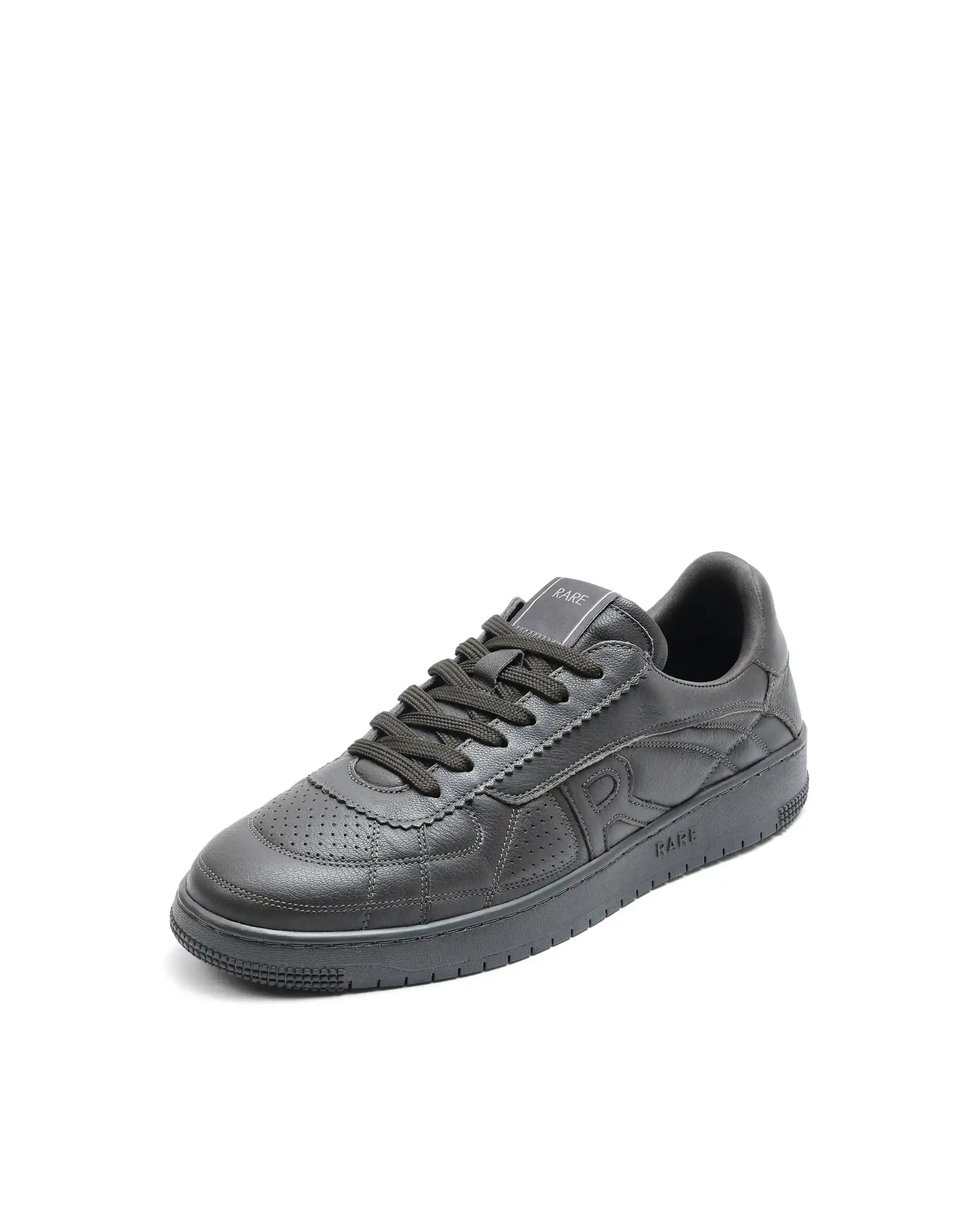 Rare Rabbit Men's Rango Olive Leather Lace-Up Closure Sneaker