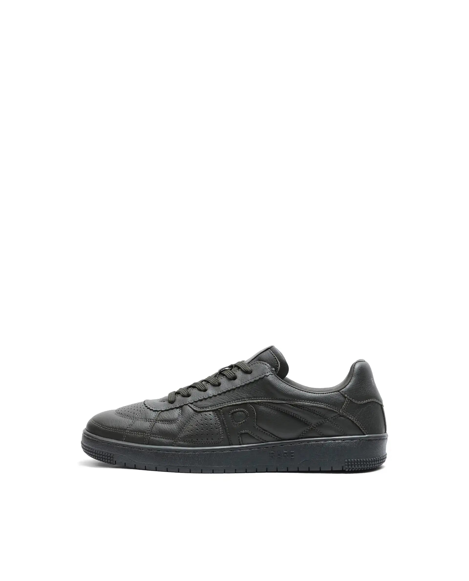 Rare Rabbit Men's Rango Olive Leather Lace-Up Closure Sneaker
