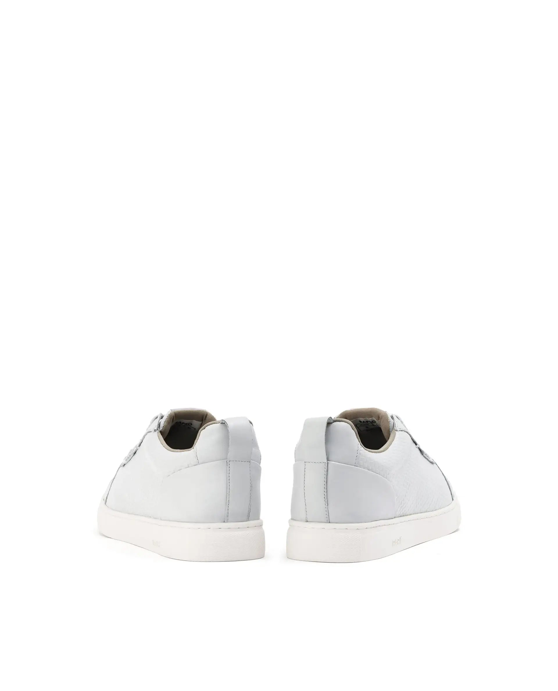 Rare Rabbit Mens Rapso Light Beige Round Toe Low-Top Embossed Lace-Up Sneaker Shoes