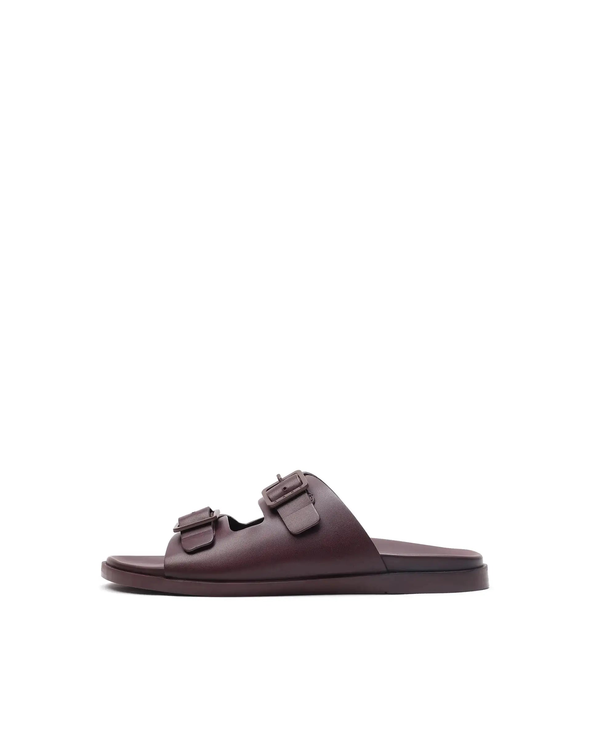 Rare Rabbit Men's Raro Bordo Leather Slip-On Closure Sandal