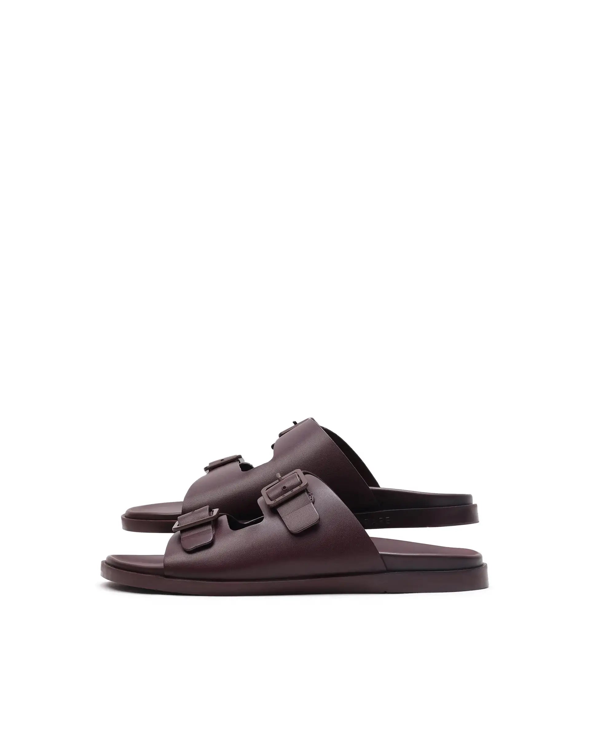 Rare Rabbit Men's Raro Bordo Leather Slip-On Closure Sandal