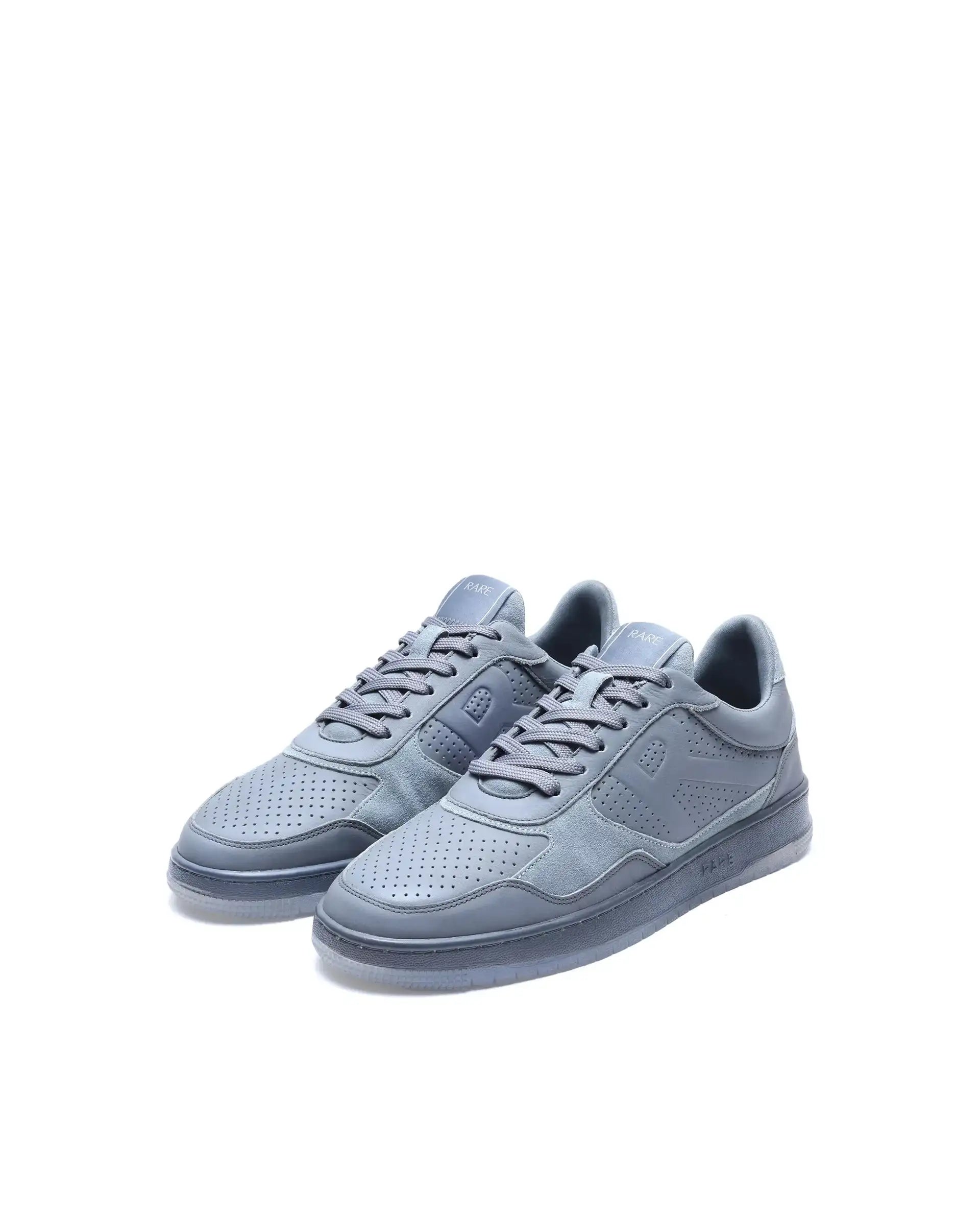 Rare Rabbit Men's Reven Grey Lace-Up Closure Leather Sneaker