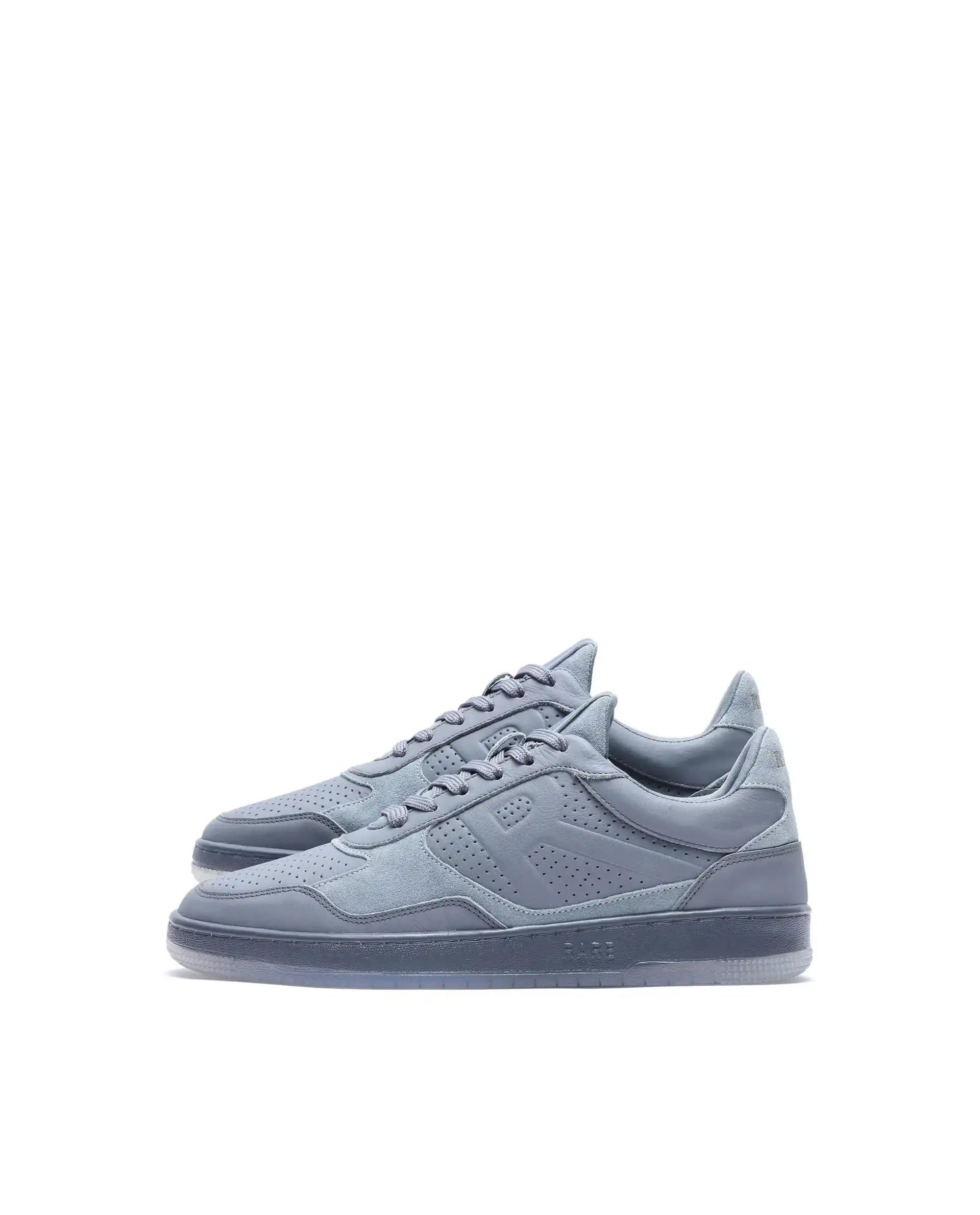 Rare Rabbit Men's Reven Grey Lace-Up Closure Leather Sneaker
