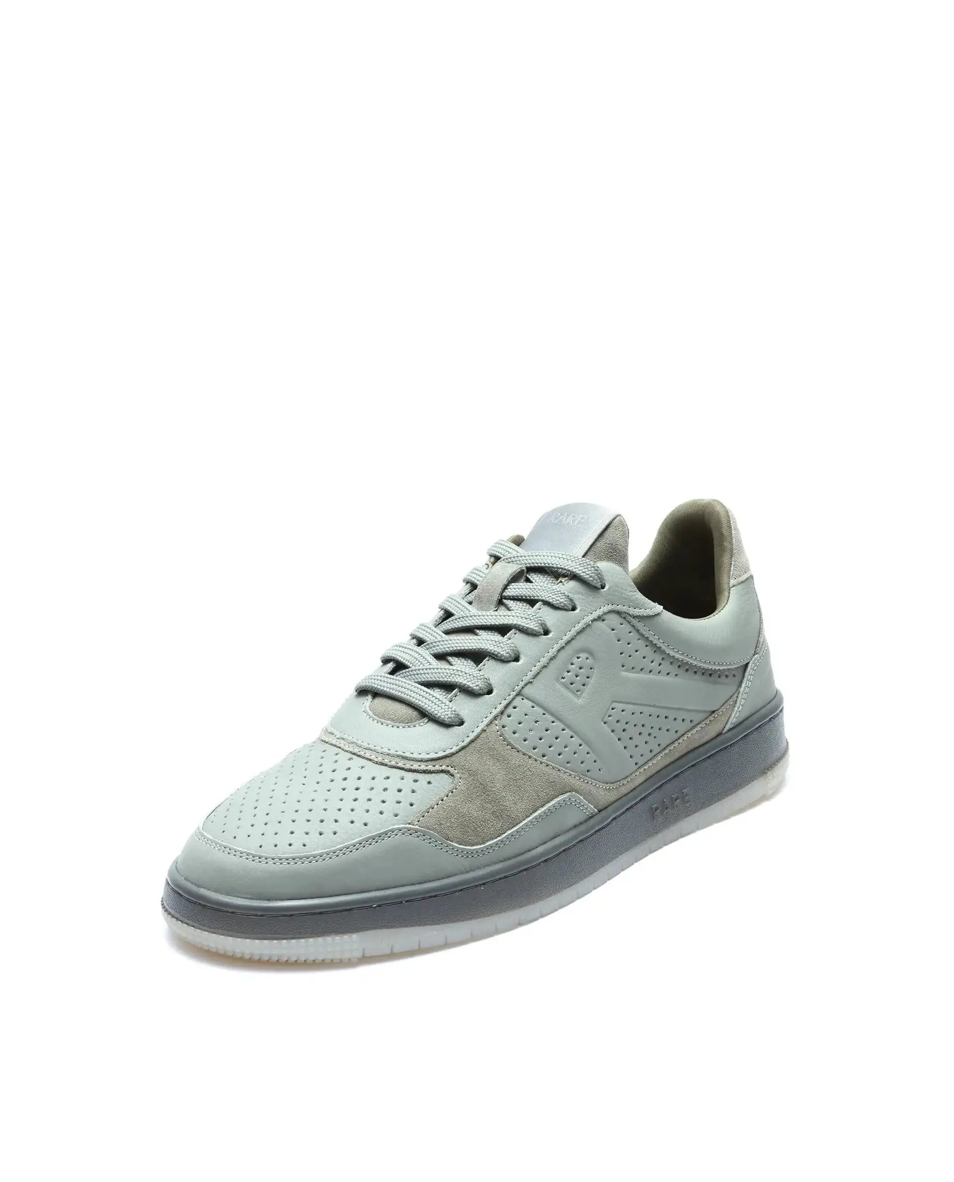 Rare Rabbit Men's Reven Sage Lace-Up Closure Leather Sneaker