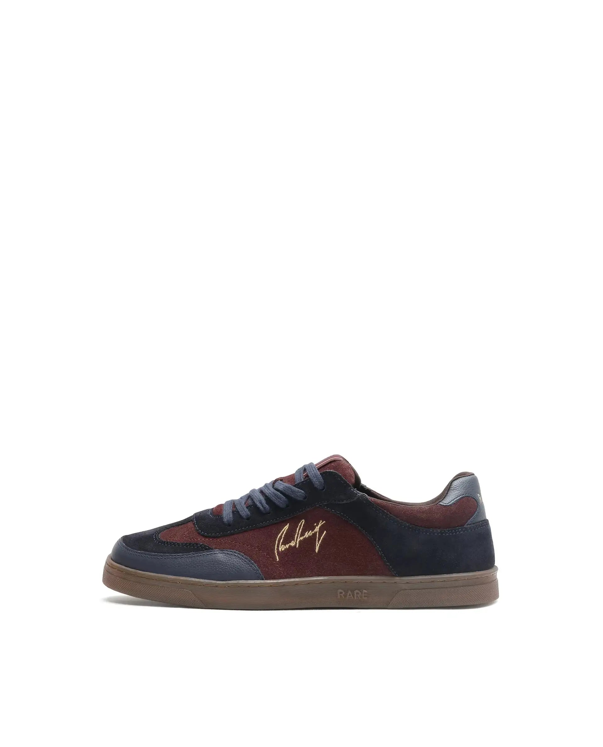 Rare Rabbit Men's Rex Brown Leather Lace-Up Closure Sneaker
