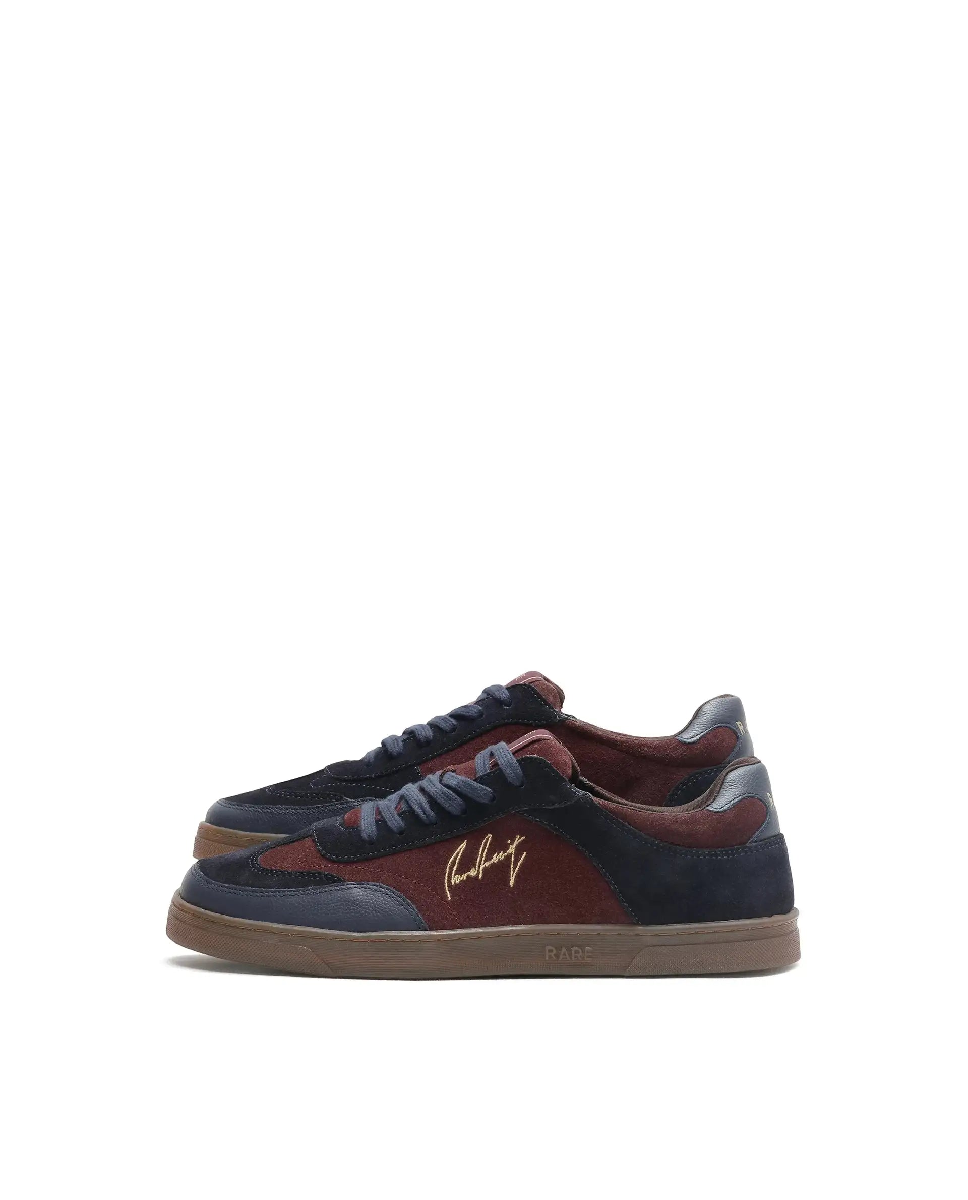 Rare Rabbit Men's Rex Brown Leather Lace-Up Closure Sneaker