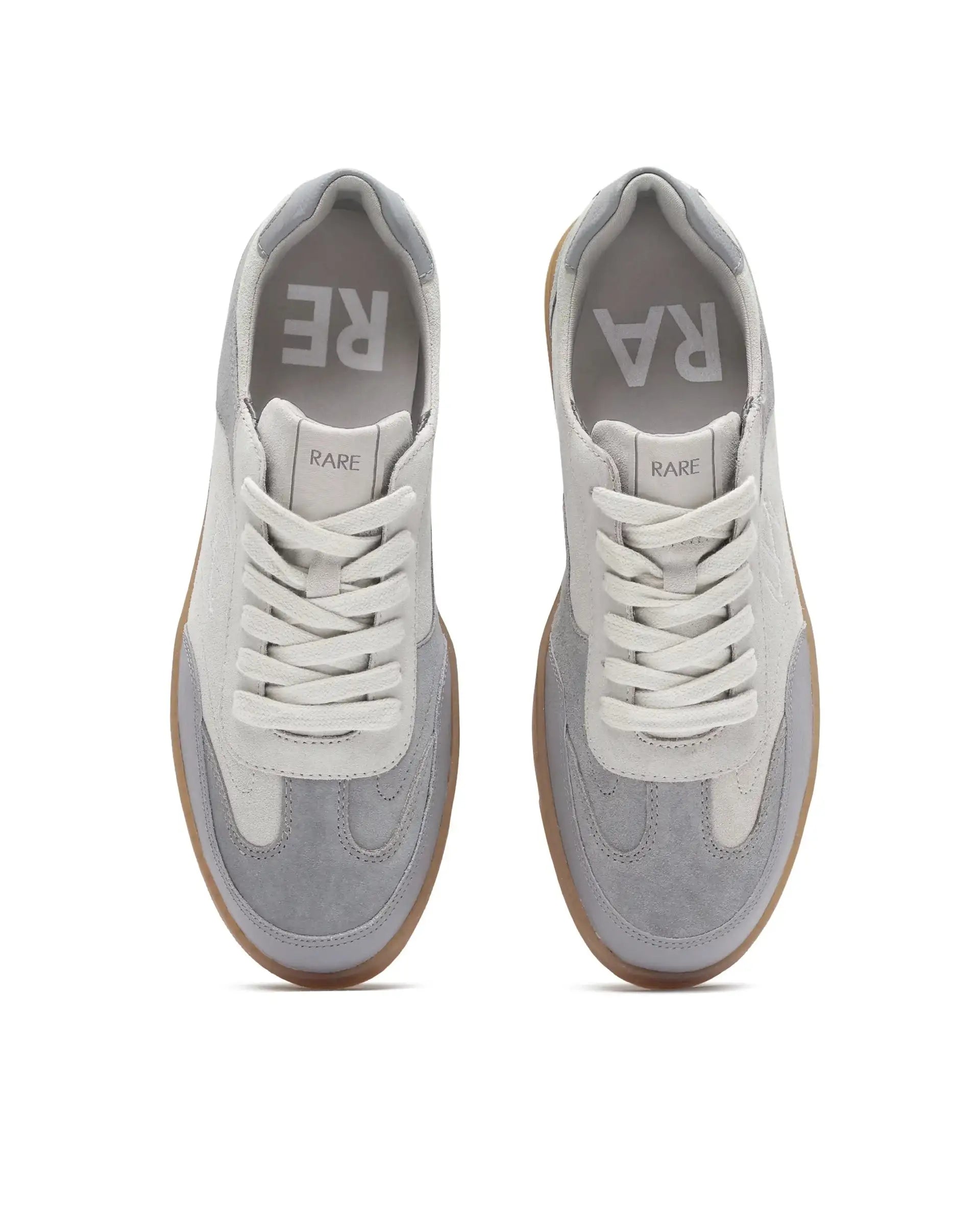 Rare Rabbit Men's Rex Grey Leather Lace-Up Closure Sneaker