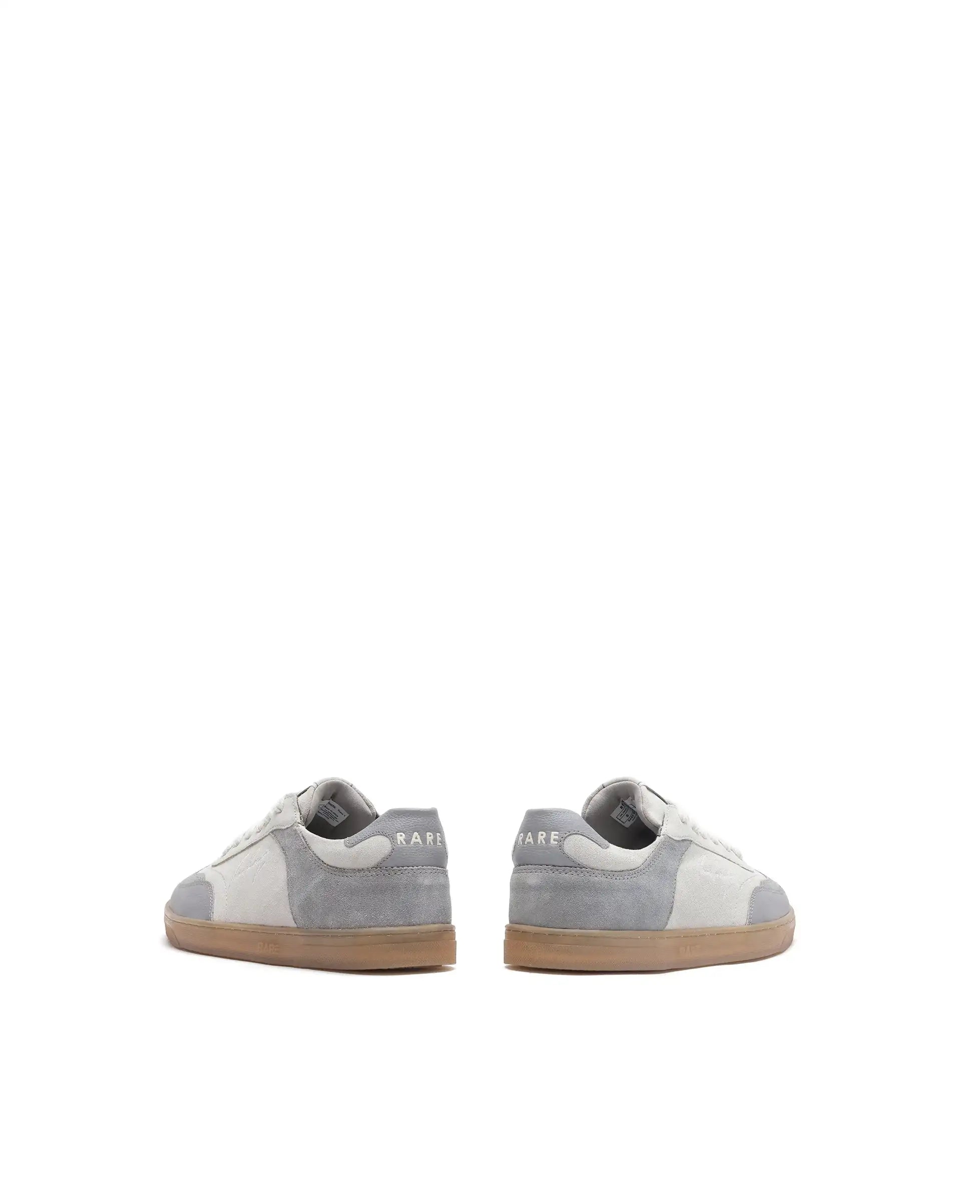 Rare Rabbit Men's Rex Grey Leather Lace-Up Closure Sneaker