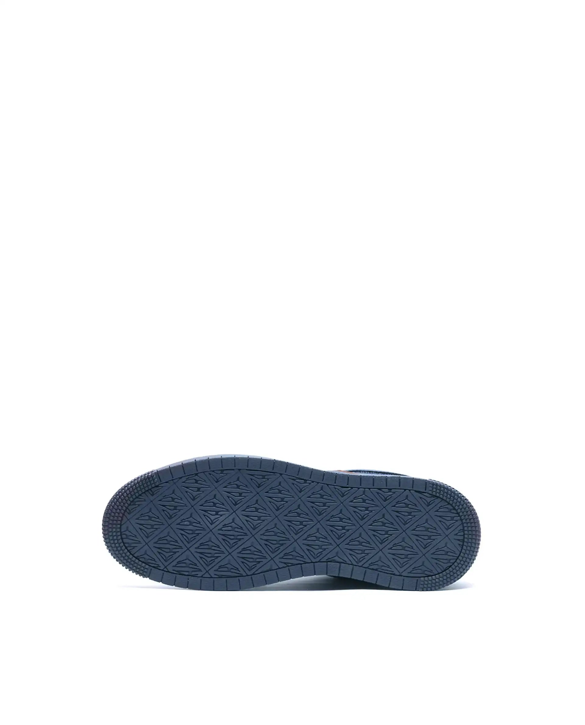 Rare Rabbit Men's Rubo Navy Micro Leather Sneaker